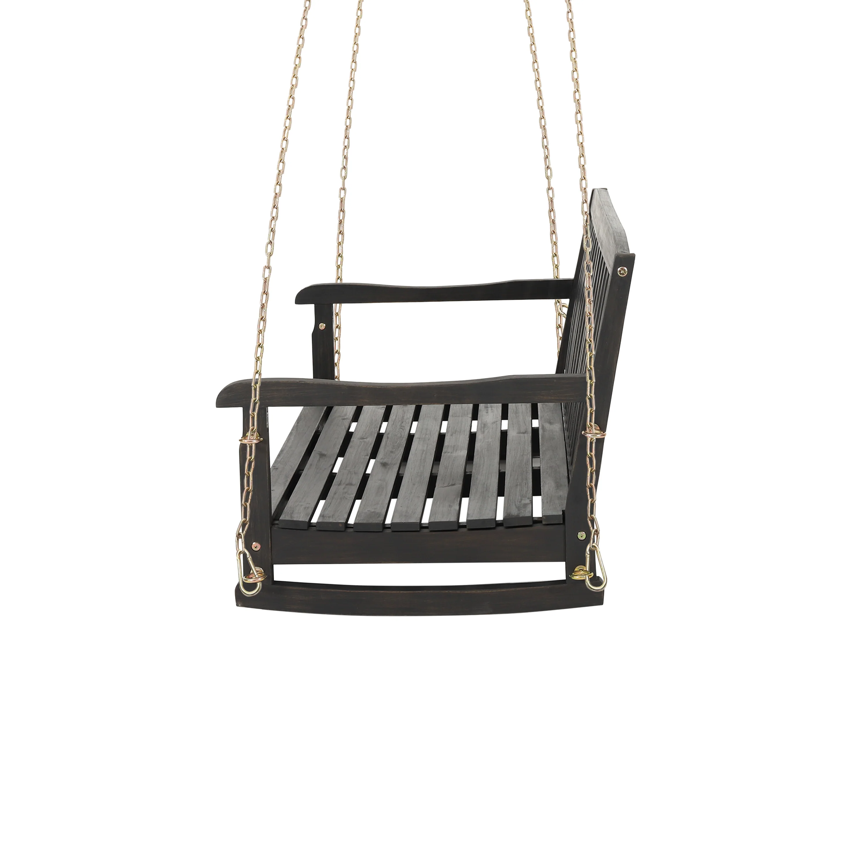 Maurers Outdoor Acacia Wood Hanging Porch Swing - furnishings