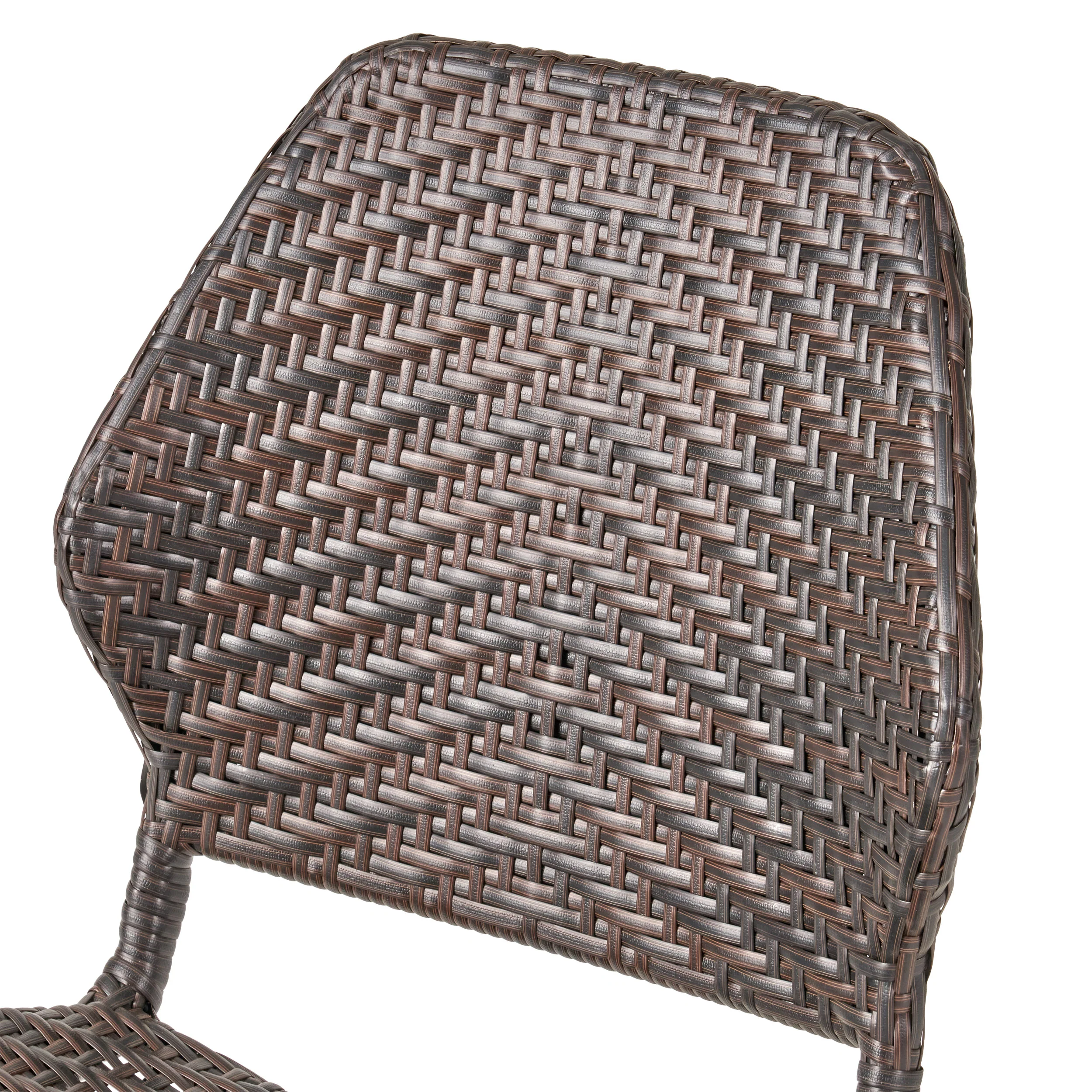 Jihan Outdoor 7 Piece Wicker Dining Set, Multibrown - furnishings