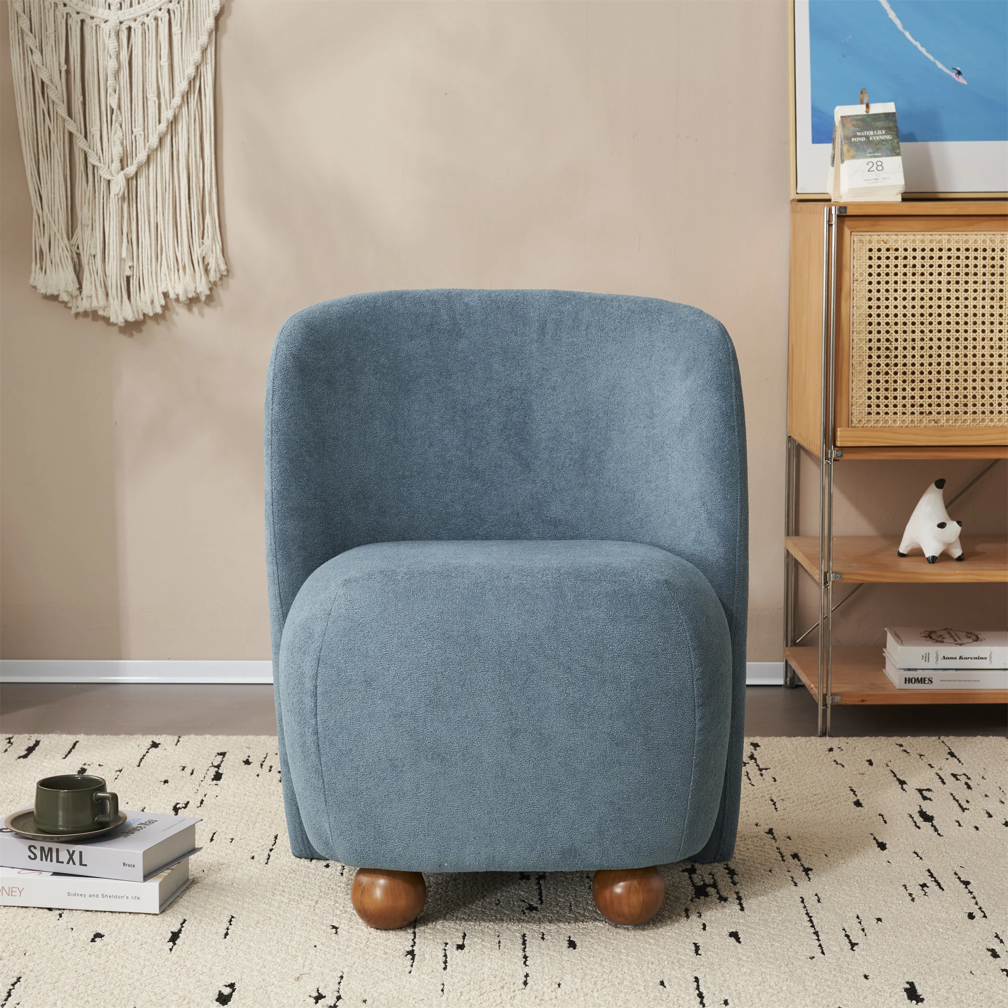 Sallia Ultra-Soft Modern Low-Back Armless Accent Chair, Multiple Color - furnishings