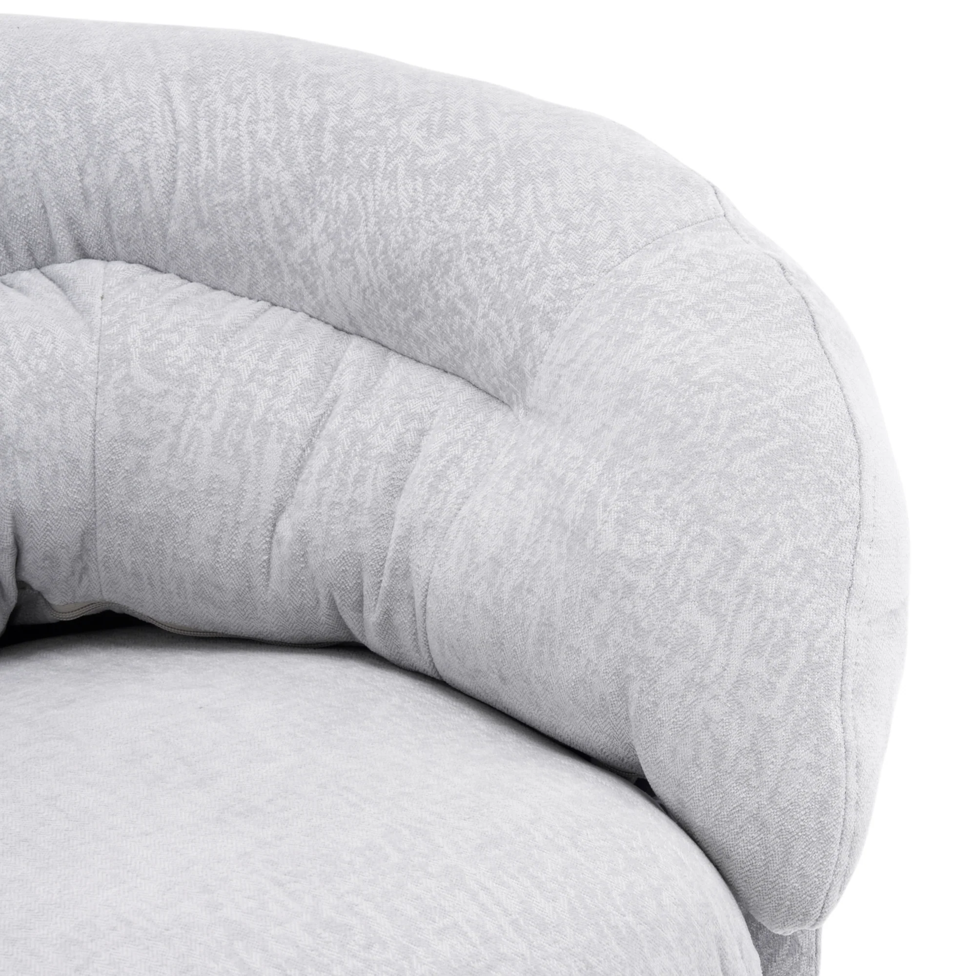 Olevate Chenille Upholstered 360 degree Swivel Arm Chair, Metal Cross-shape legs - furnishings