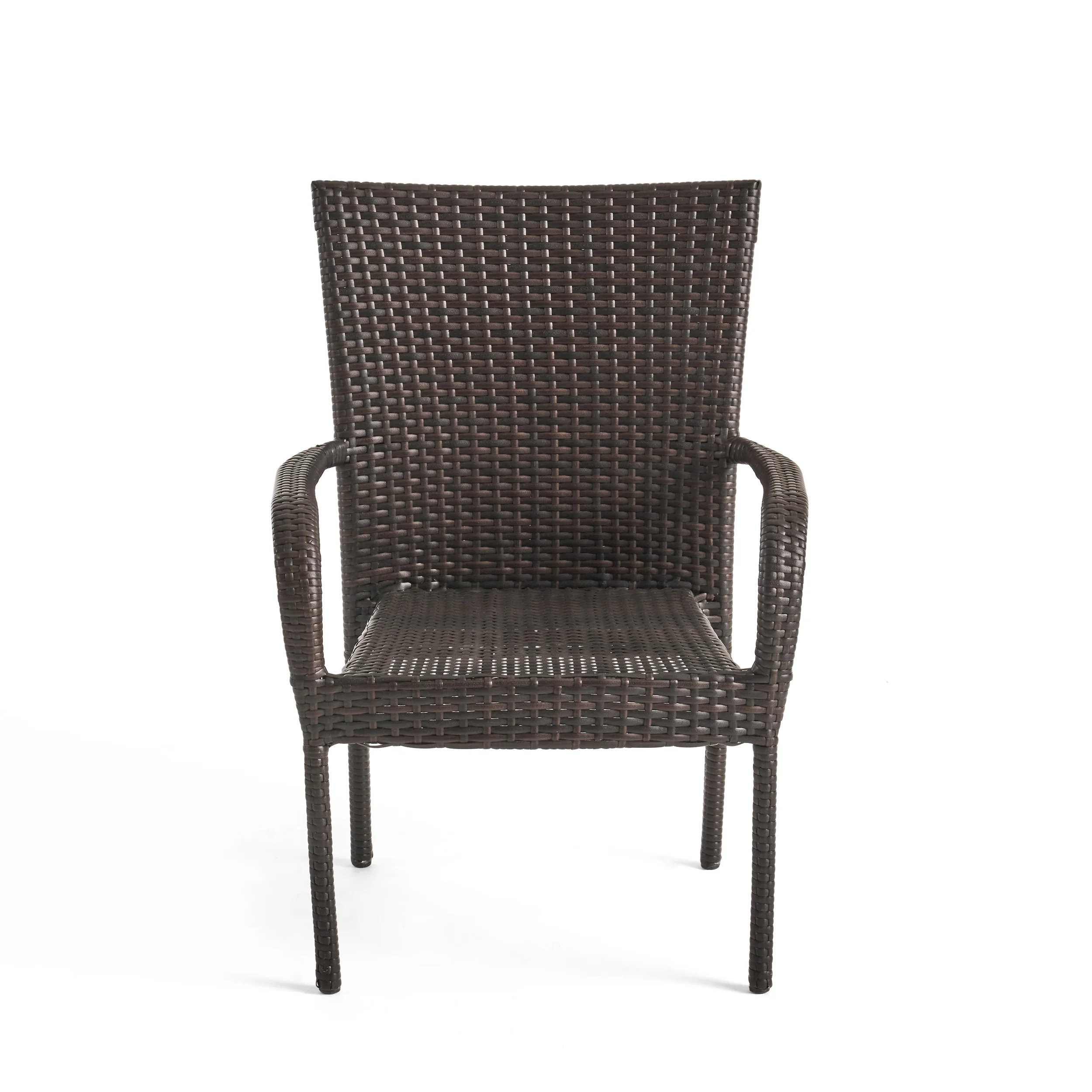 Lillian Outdoor Aluminum and Wicker 8 Seater Dining Set with Stacking Chairs - furnishings