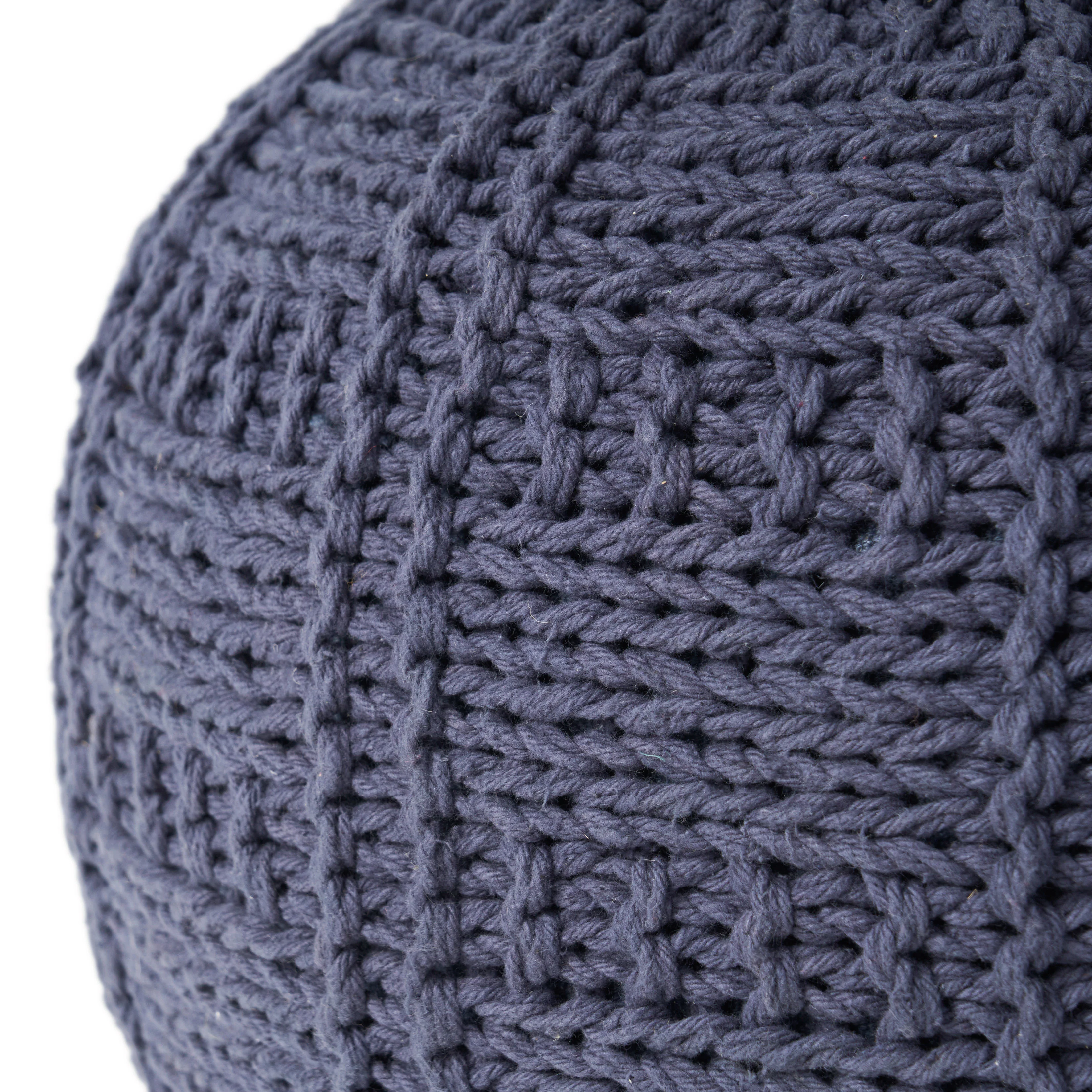 Valentine Handcrafted Modern Fabric Pouf - furnishings