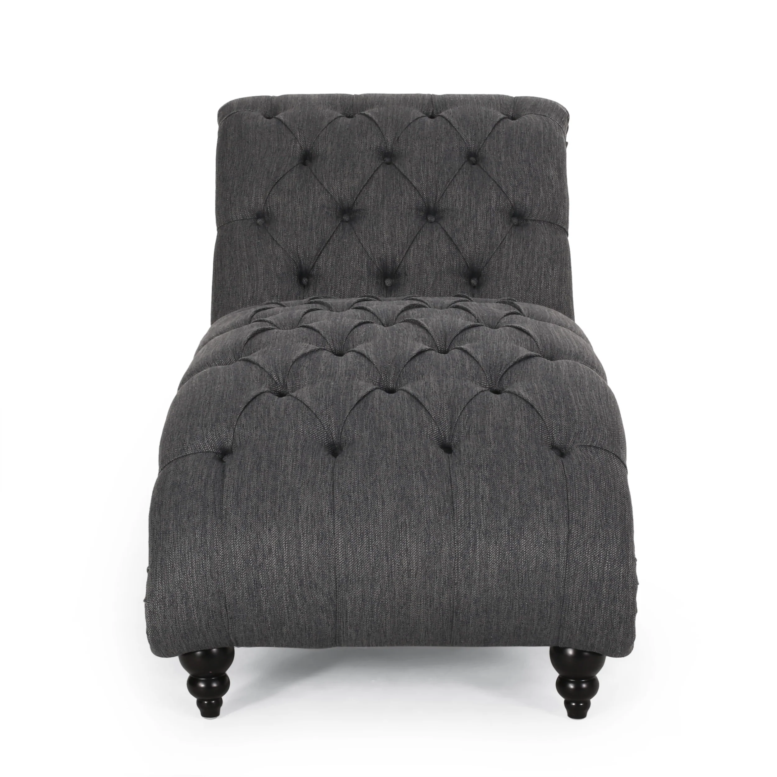 Meigs Varnell Contemporary Fabric Button Tufted Chaise Lounge - furnishings
