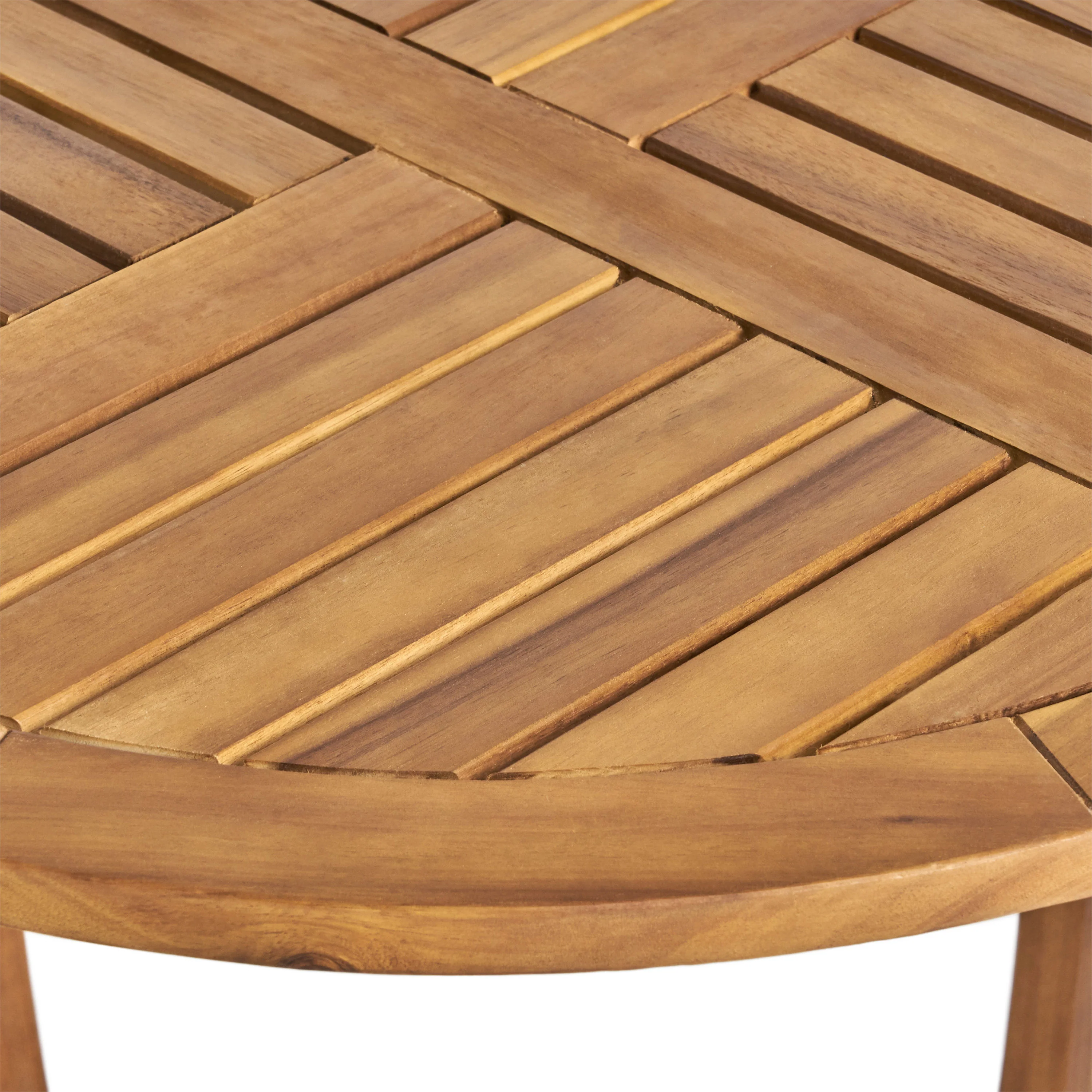 Alarice Modern Patio Dining Set Outdoor Table with 2 Chairs, Wood Finish - furnishings