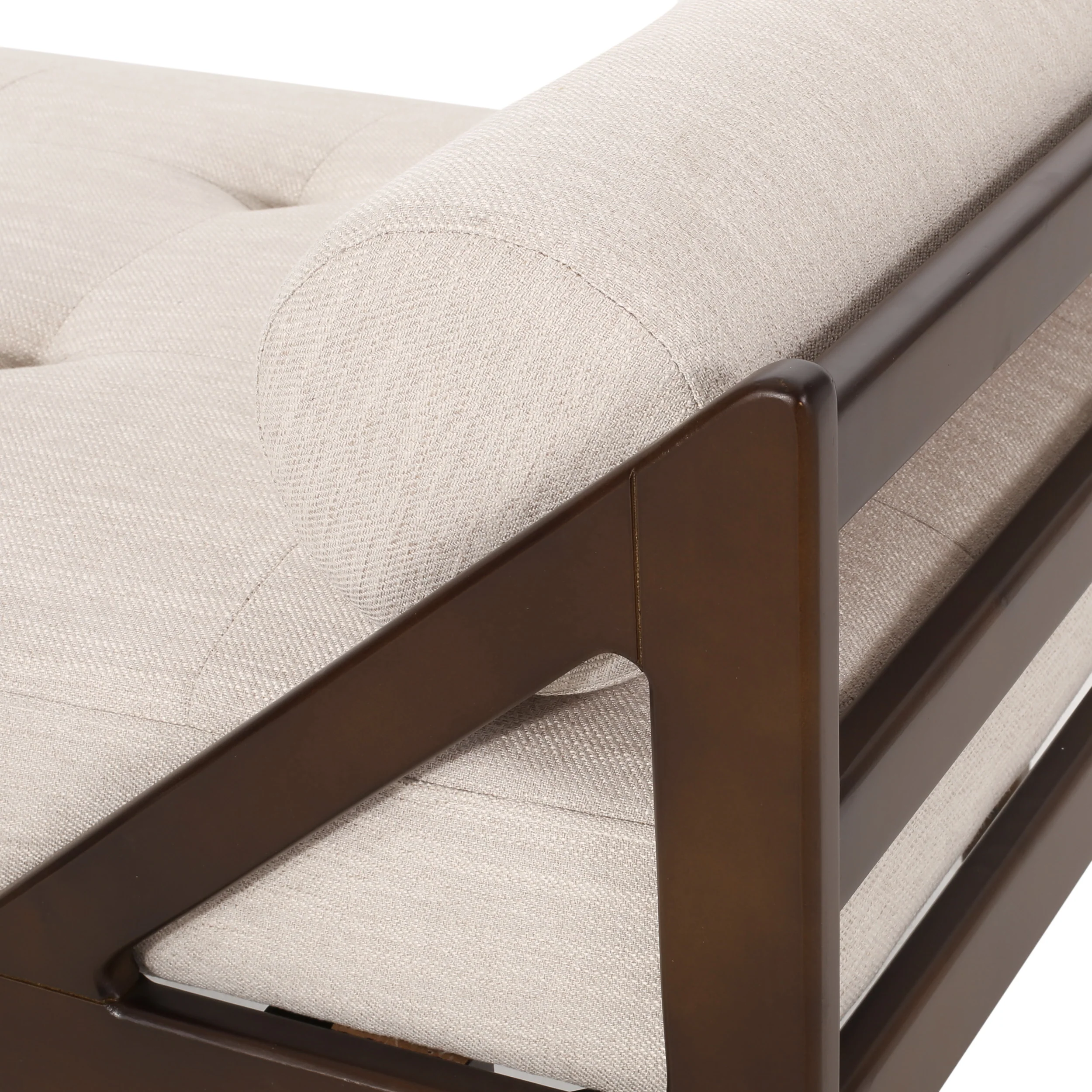 Sumner Contemporary Tufted Chaise Lounge with Rolled Accent Pillows - furnishings