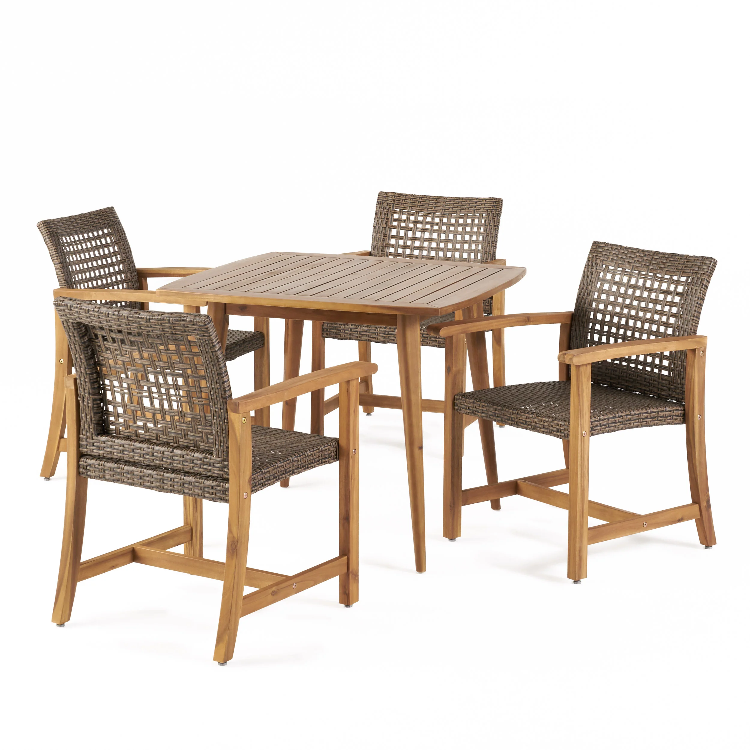 Kentrail Outdoor 4 Seater Acacia Wood Dining Set - furnishings
