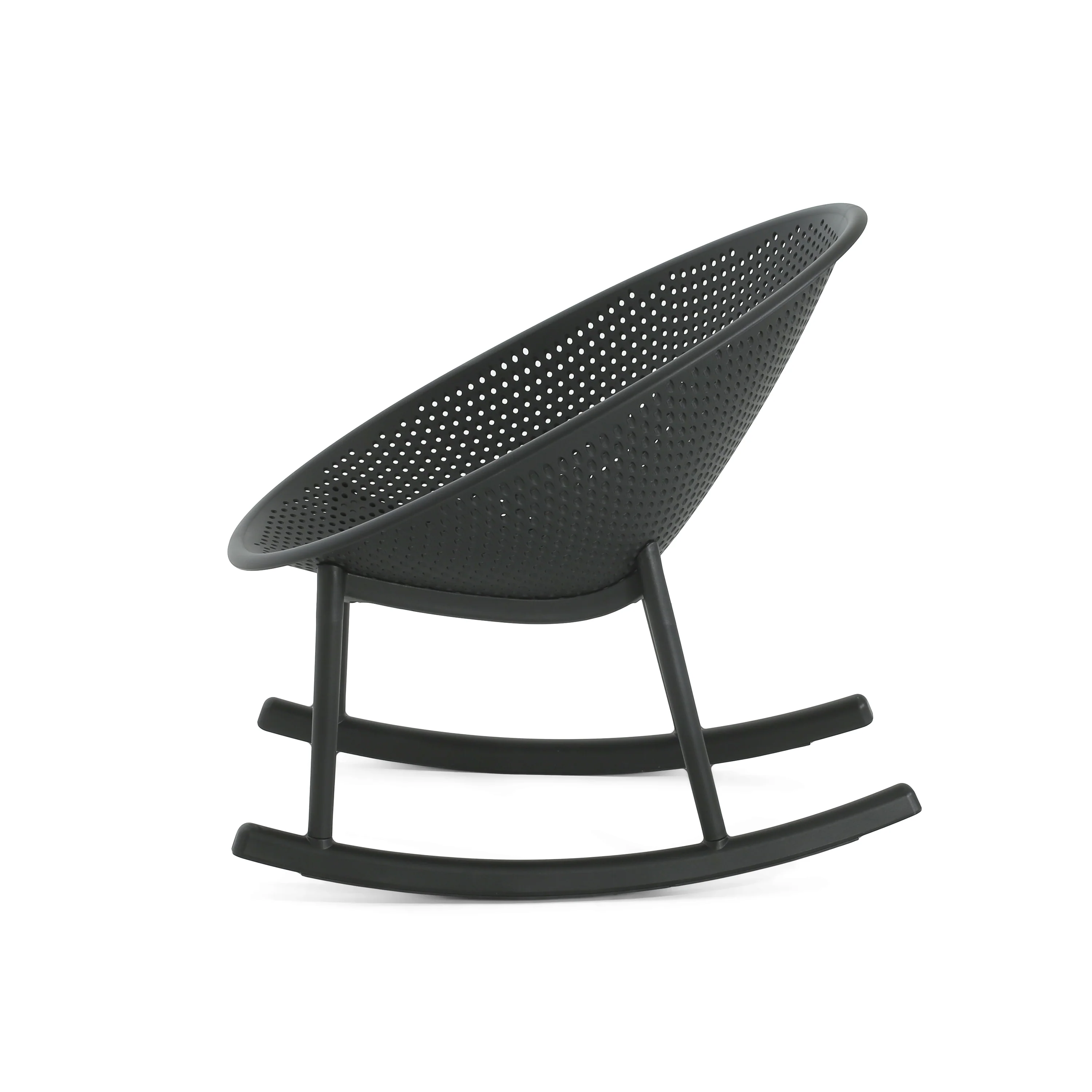 Edmont Indoor & Outdoor Polypropelene Plastic Rocking Chairs, Set of 2 - furnishings