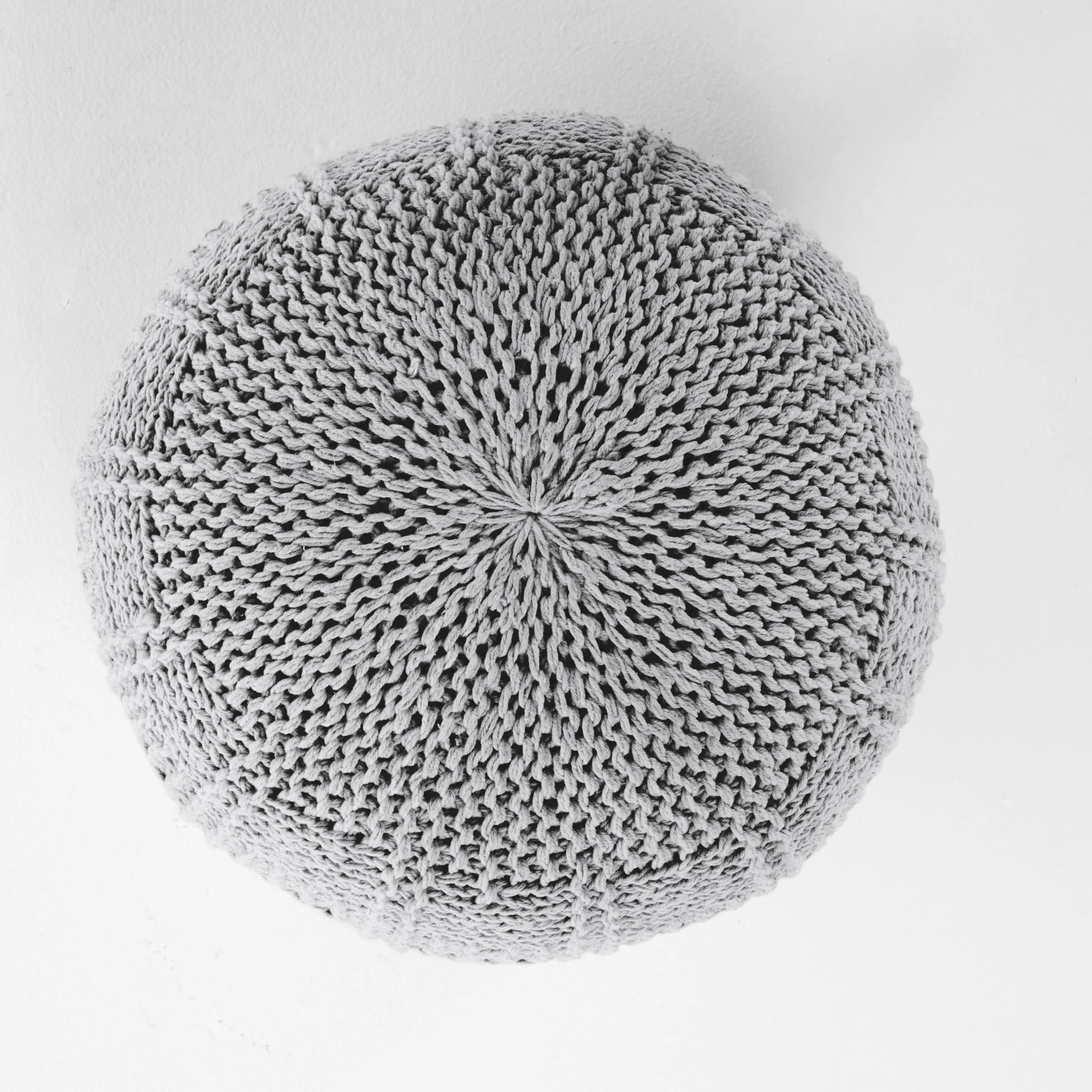 Valentine Handcrafted Modern Fabric Pouf - furnishings