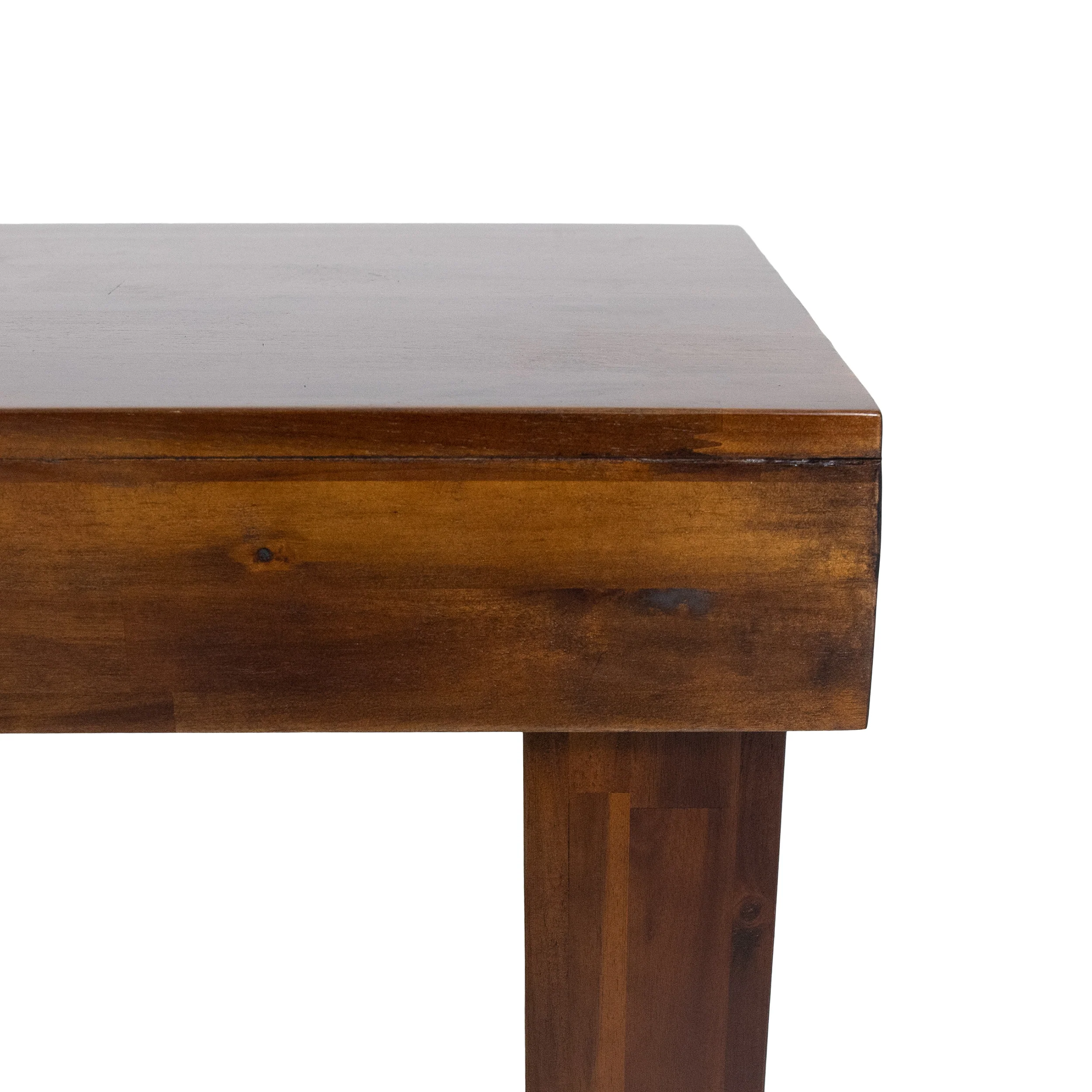 Logan Acacia Wood Dining Benches, Set of 2, Rich Mahogany - furnishings