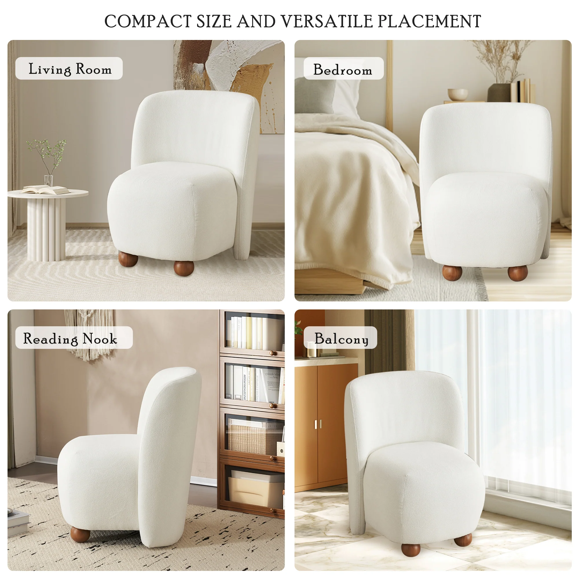 Sallia Ultra-Soft Modern Low-Back Armless Accent Chair, Multiple Color - furnishings