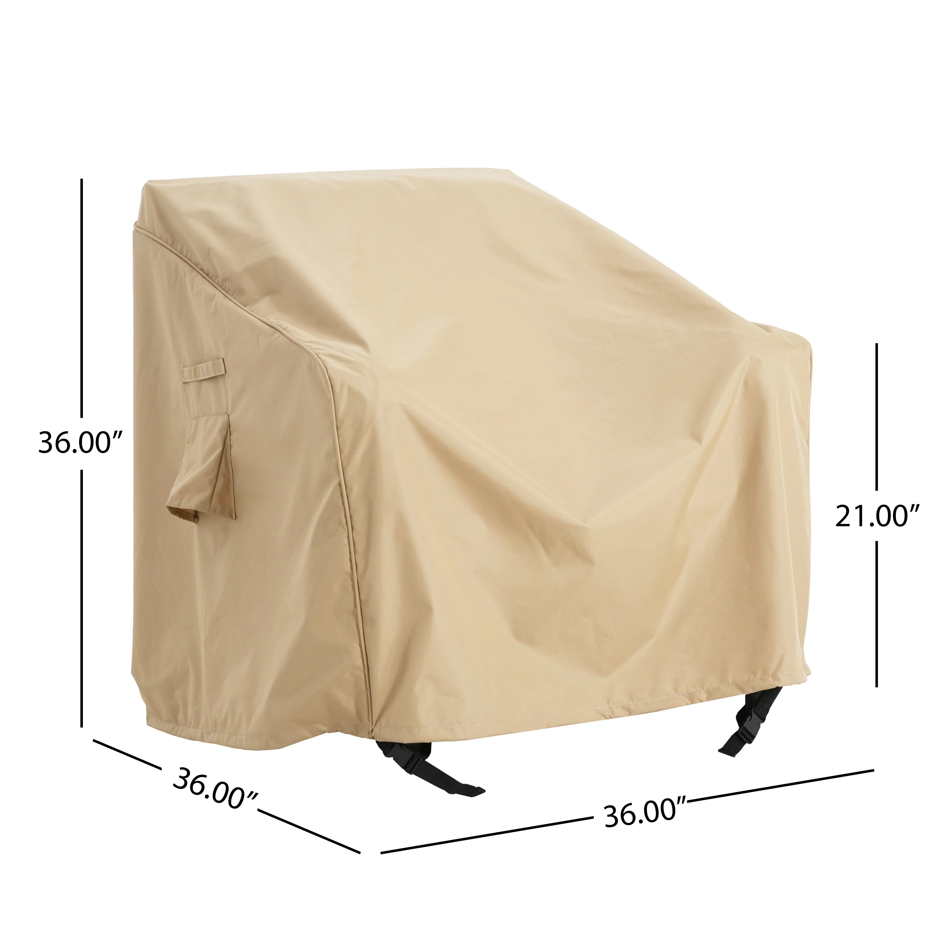 Eclate Sauqre Water Resistant Outdoor Patio Club Chair Covers, Set of 2 - furnishings