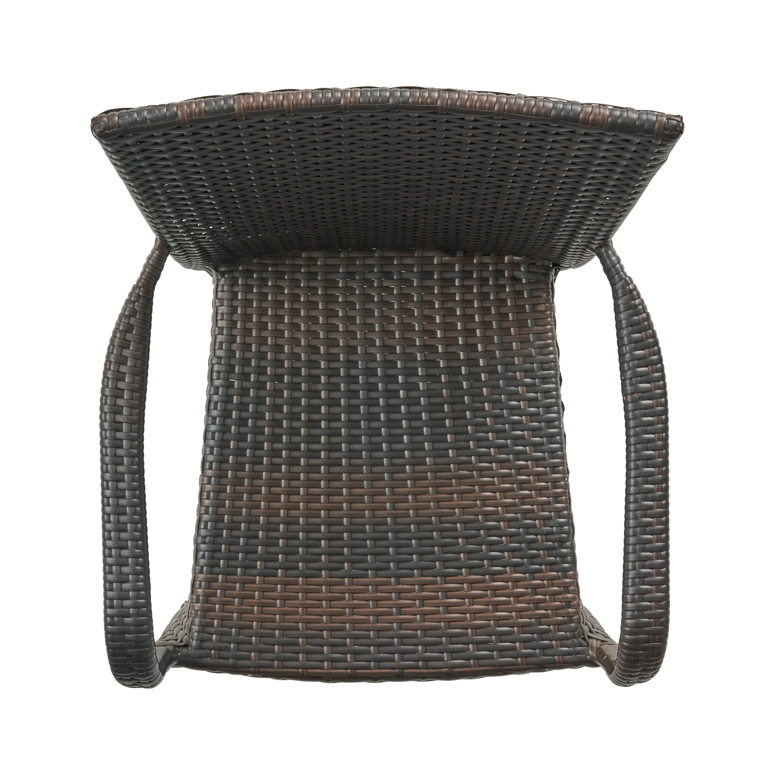 Lillian Outdoor Aluminum and Wicker 8 Seater Dining Set with Stacking Chairs - furnishings