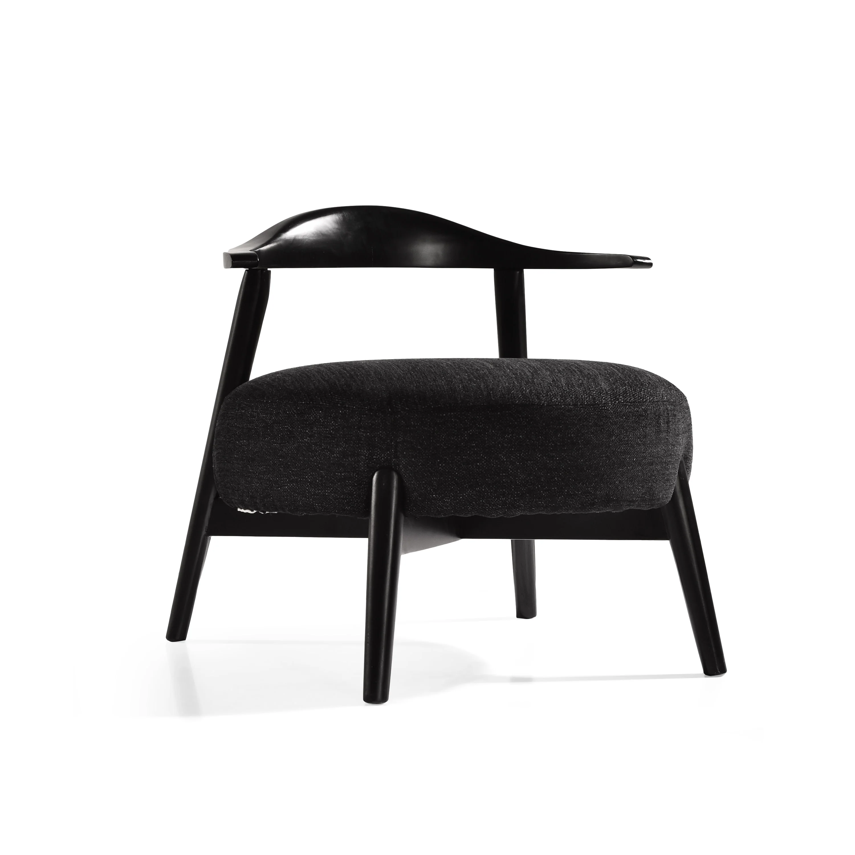 Acamar Acamar Polyester and Birch Wishbone Accent Chair - furnishings