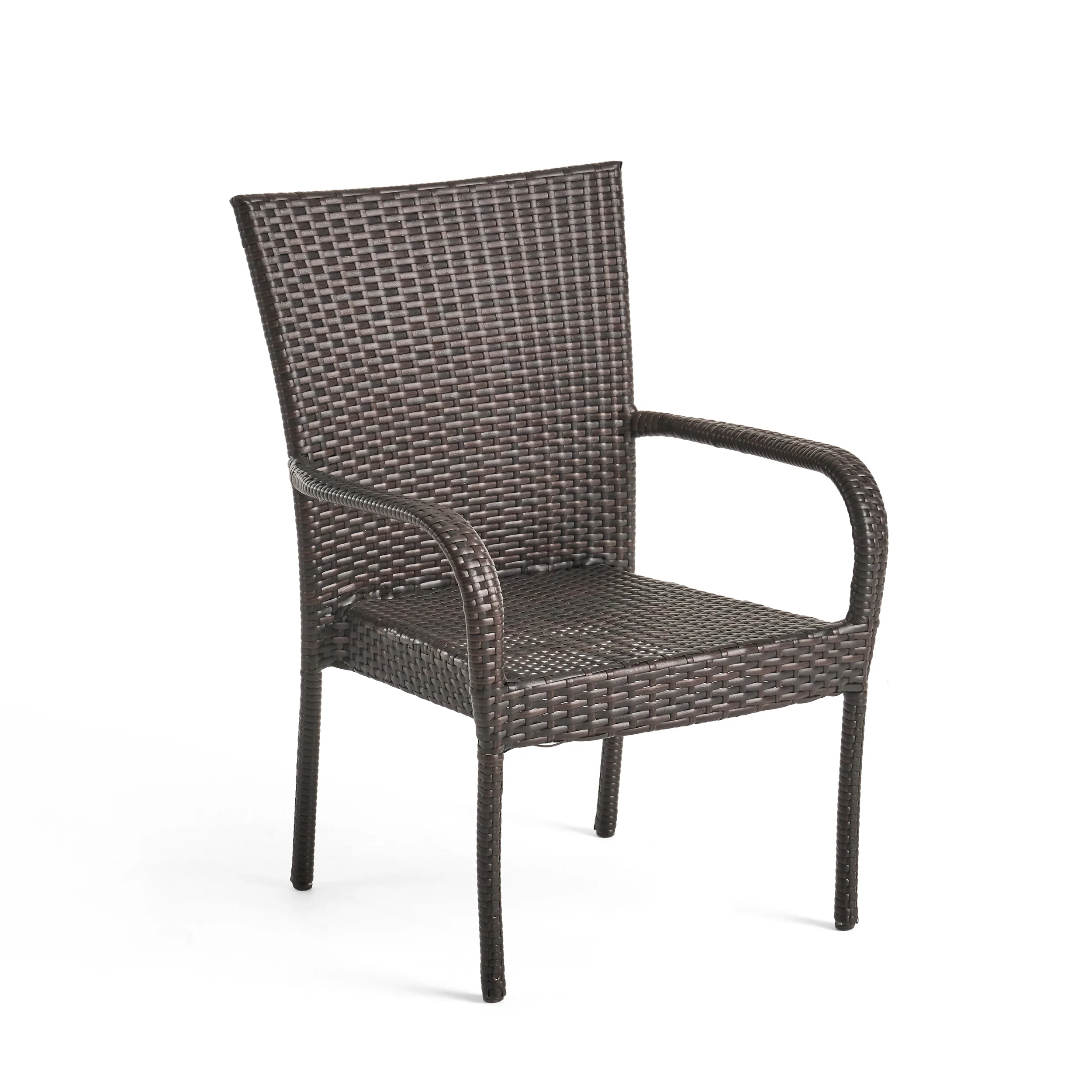 Lillian Outdoor Aluminum and Wicker 8 Seater Dining Set with Stacking Chairs - furnishings
