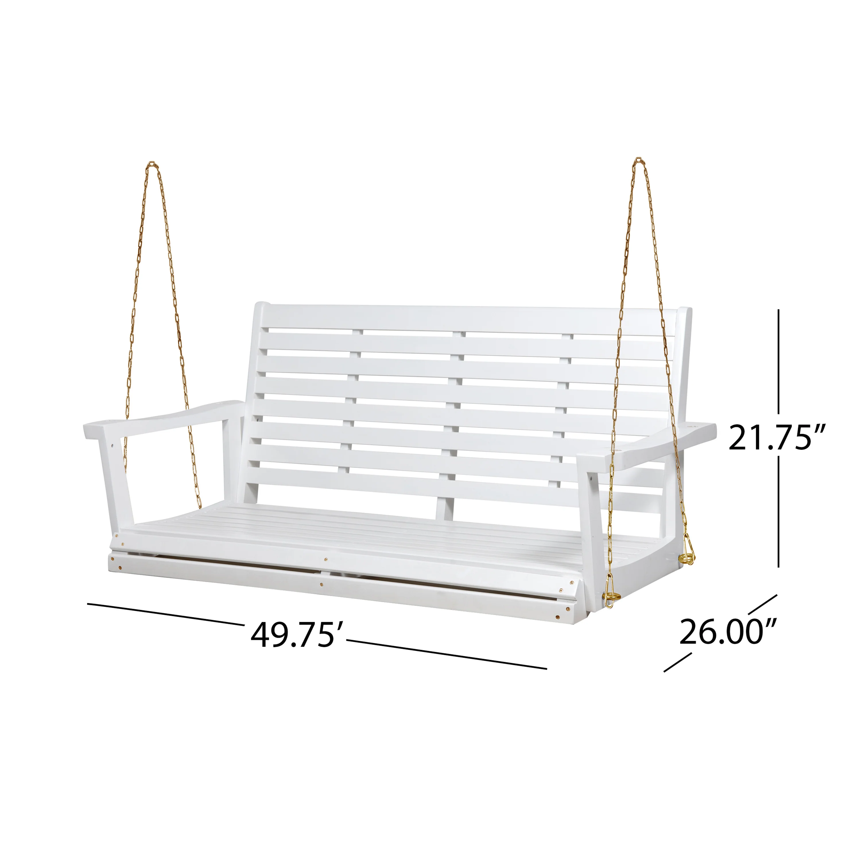 Viola Outdoor Acacia Wood Porch Swing - furnishings
