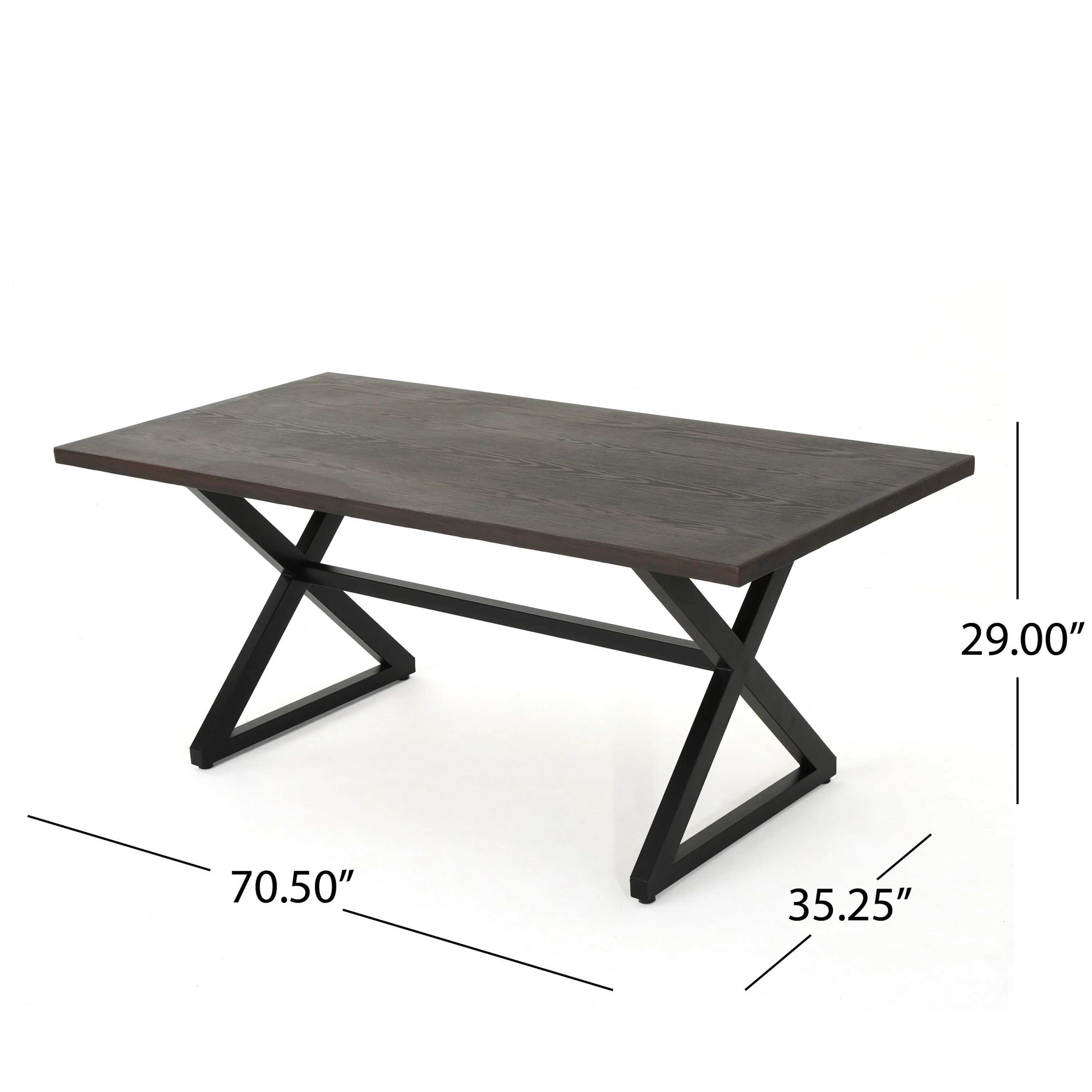 Blane Outdoor 7 Piece Grey Dining Set with Aluminum Dining Table - furnishings
