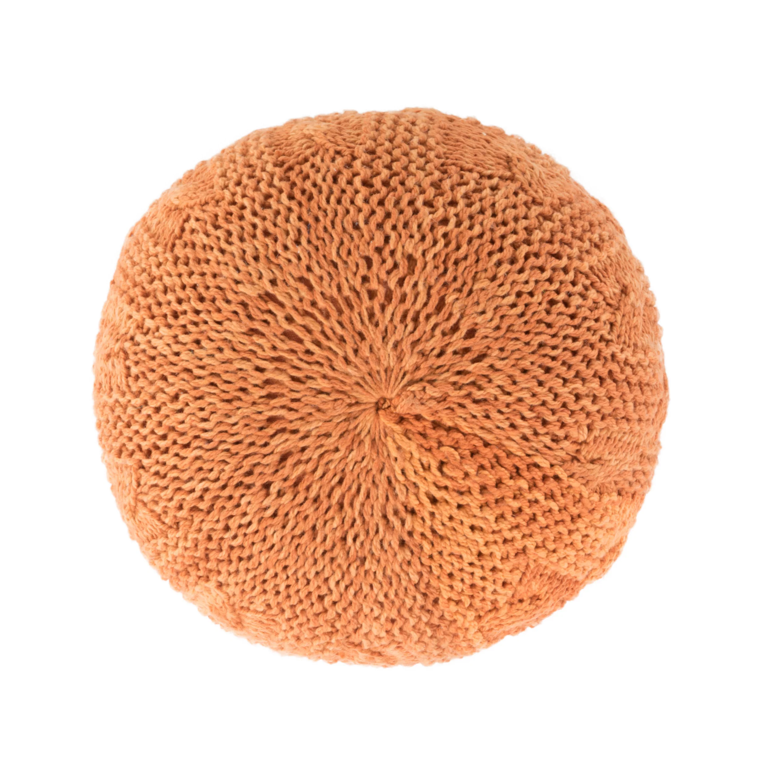 Dahlia Handcrafted Modern Fabric Weave Pouf - furnishings