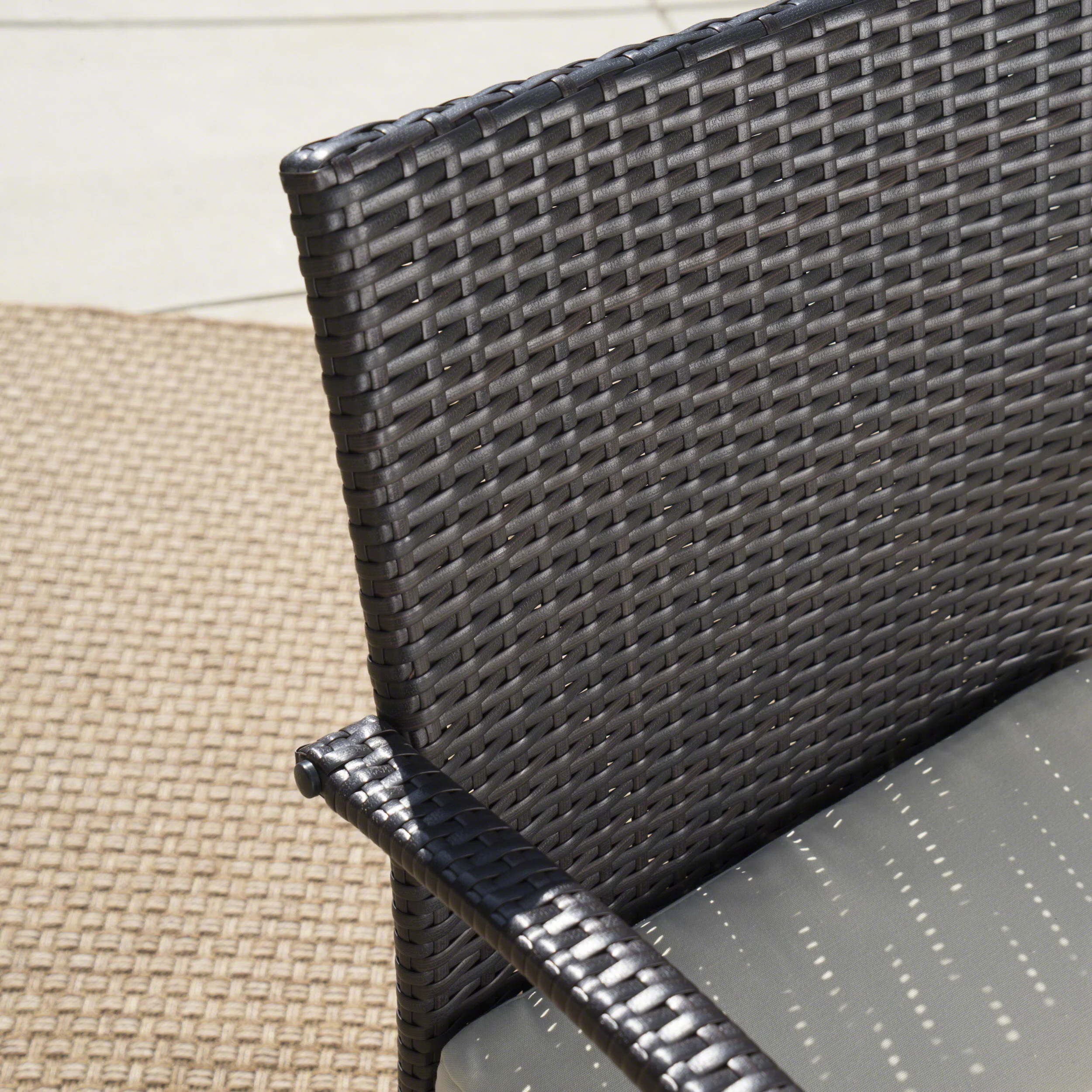 Ashwood Outdoor 7 Piece Brown Aluminum Dining Set with Multi-brown Chairs - furnishings