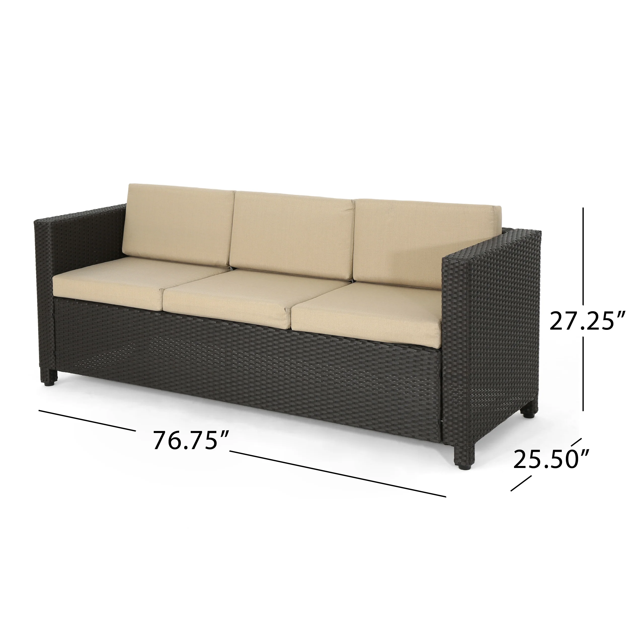 Venice Outdoor 7 Seater Sofa Chat Set with Cushions - furnishings