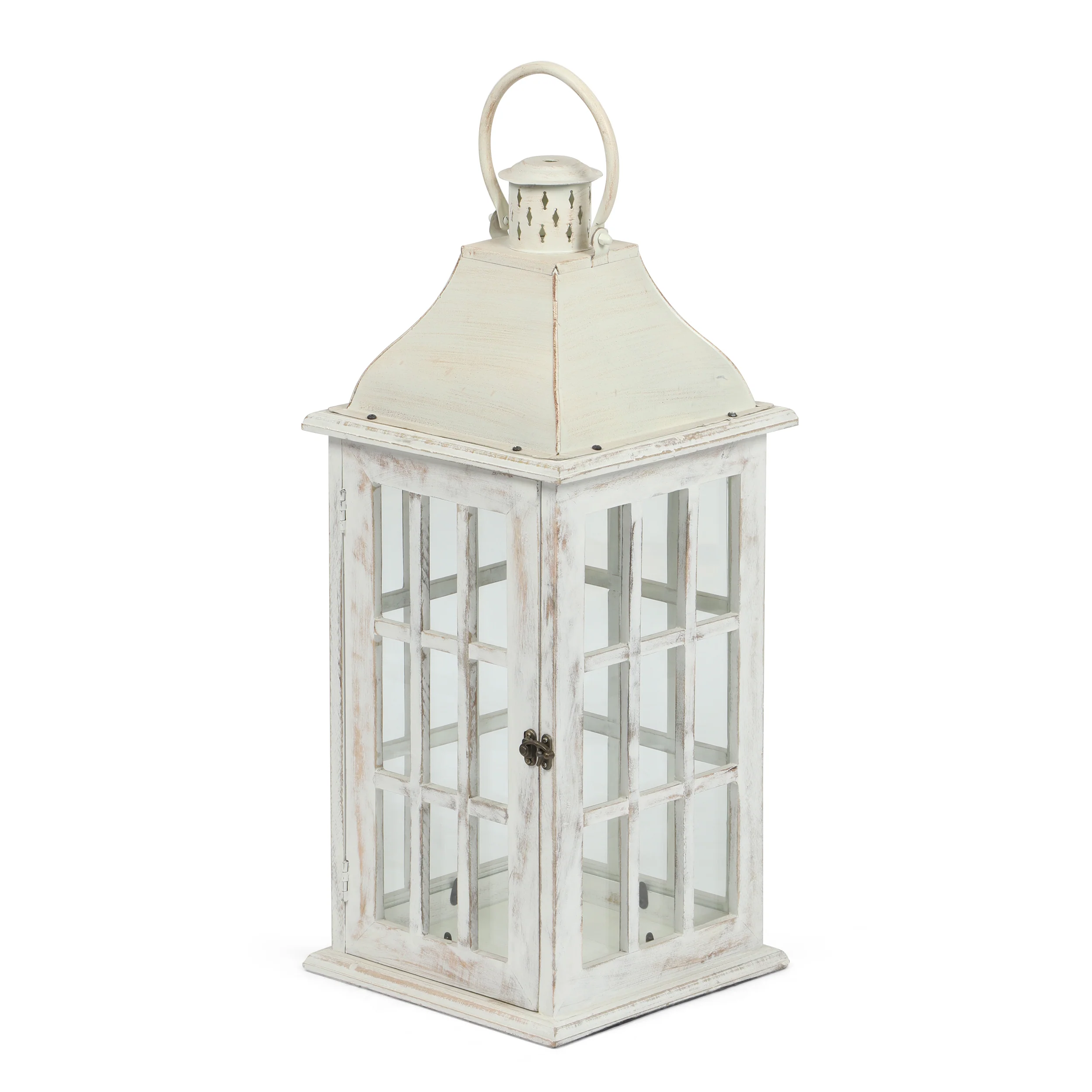 Reigle Coastal Handcrafted Mango Wood Decorative Lantern - furnishings