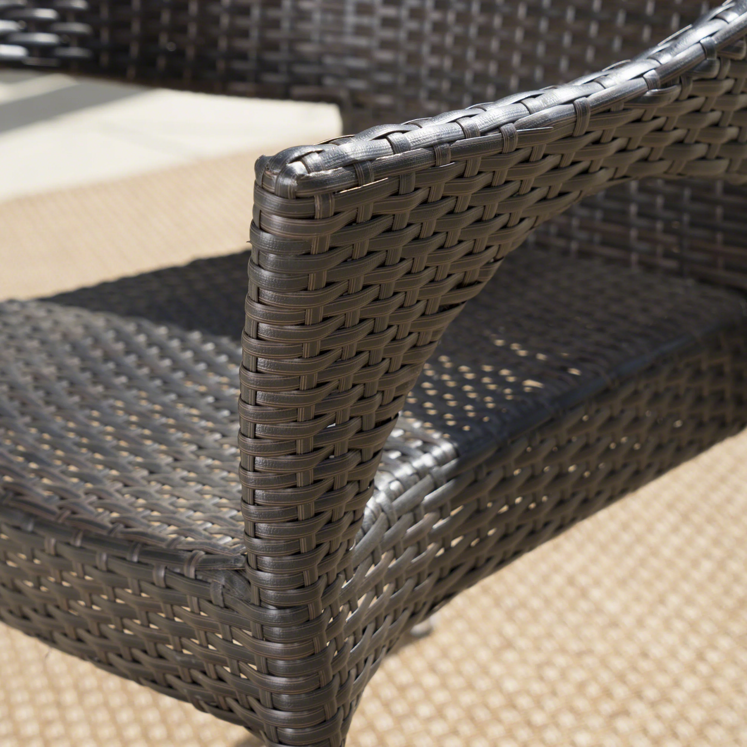 Graywood Outdoor 7 Piece Wicker Dining Set with Rectangular Aluminum Table - furnishings