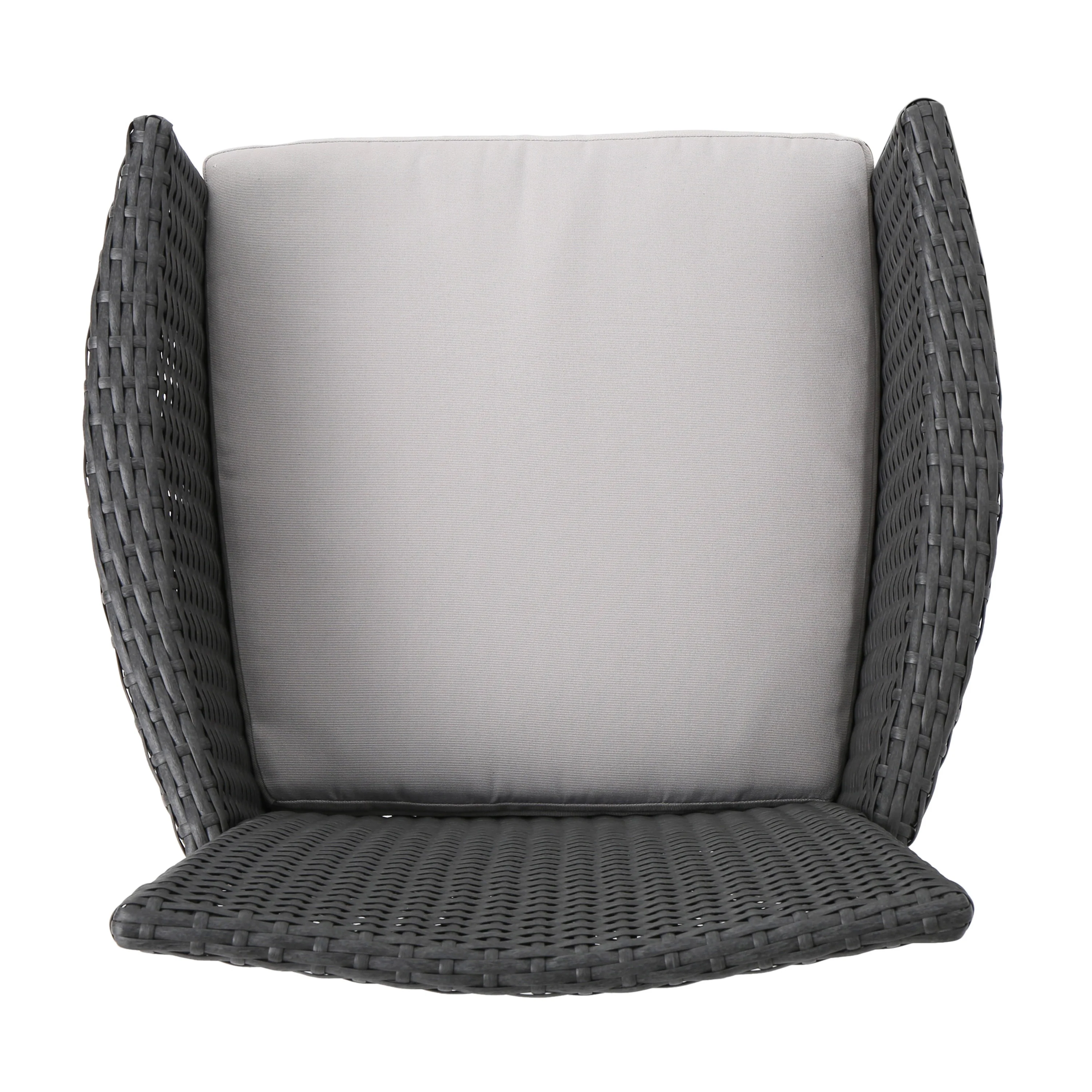 Owenburg Outdoor 6 Piece Aluminum Dining Set with Bench and Wicker Dining Chairs - furnishings