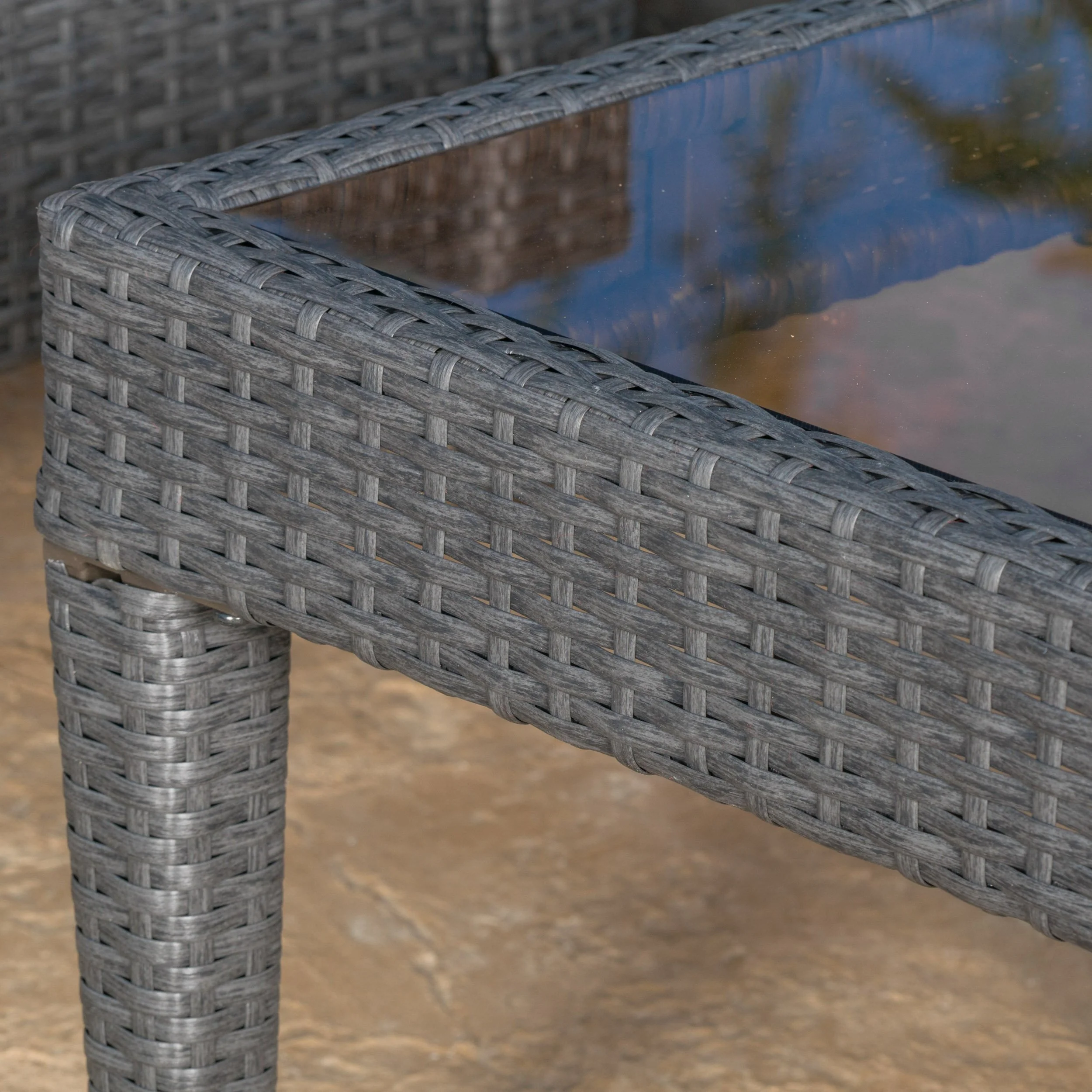 Caspian 4pc Outdoor Wicker Sofa Set - furnishings