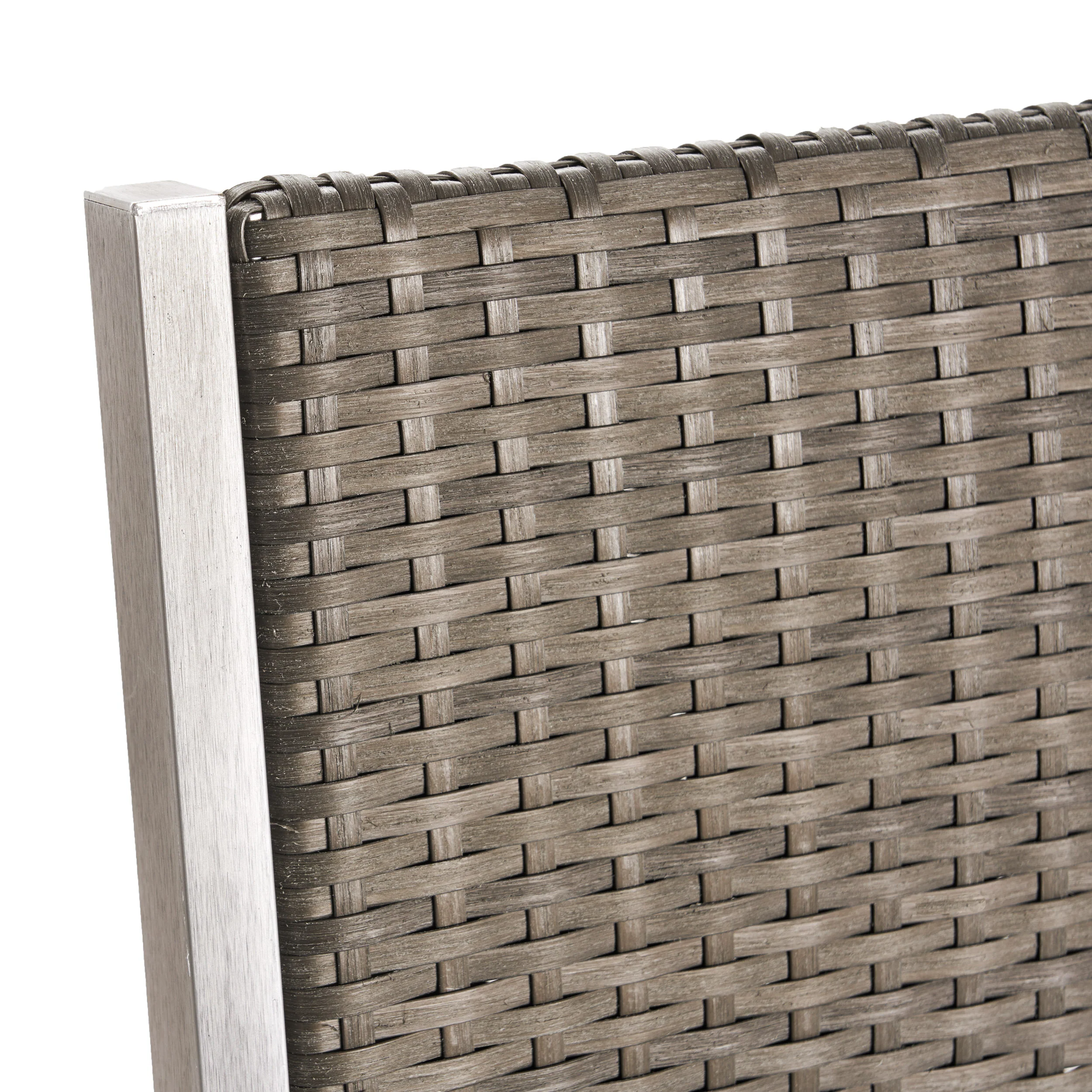 Julia Patio Dining Set - 4-Seater - Anodized Aluminum - Wicker Seats - furnishings