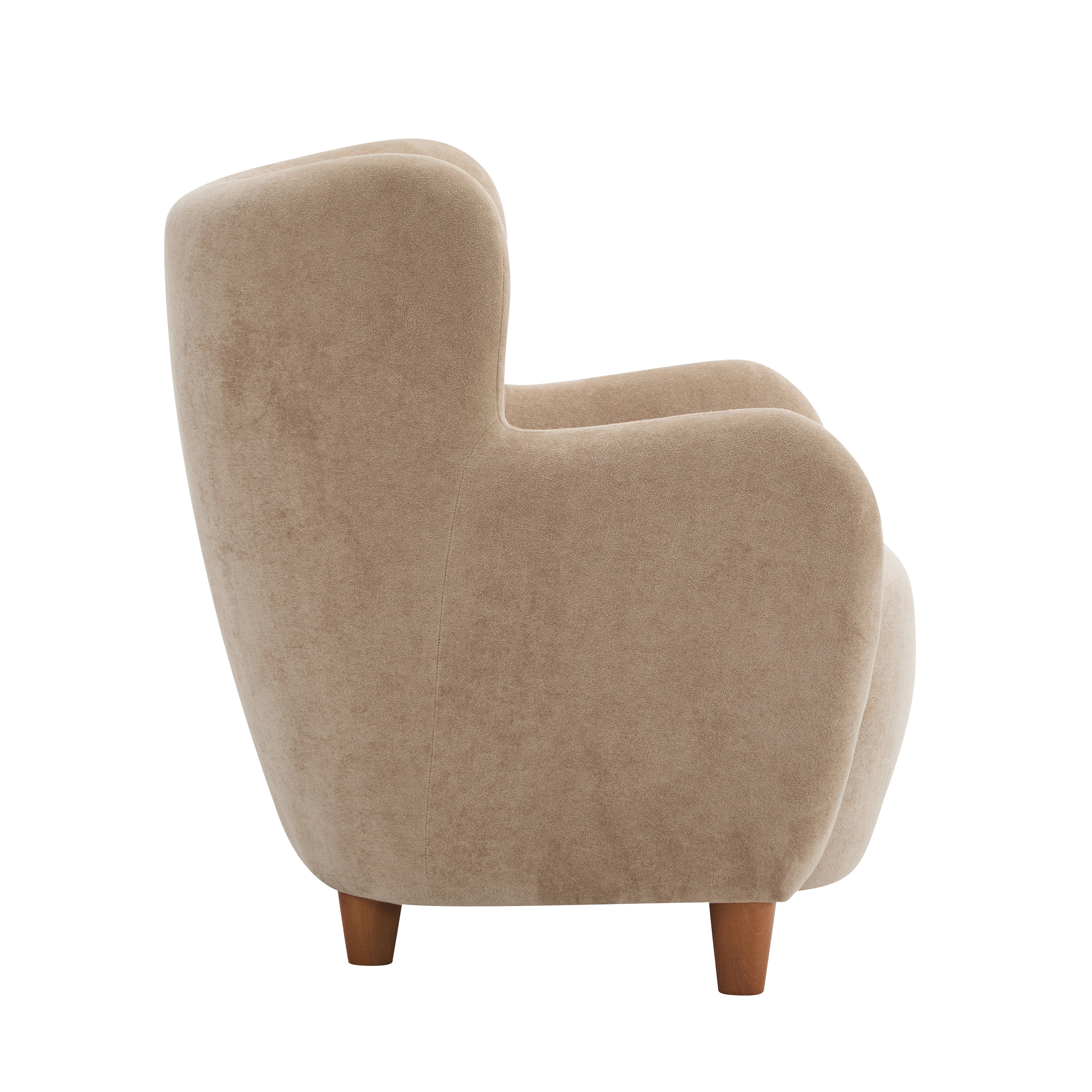 Zoe Fabric Wingback Accent Chairs Single Sofa - furnishings