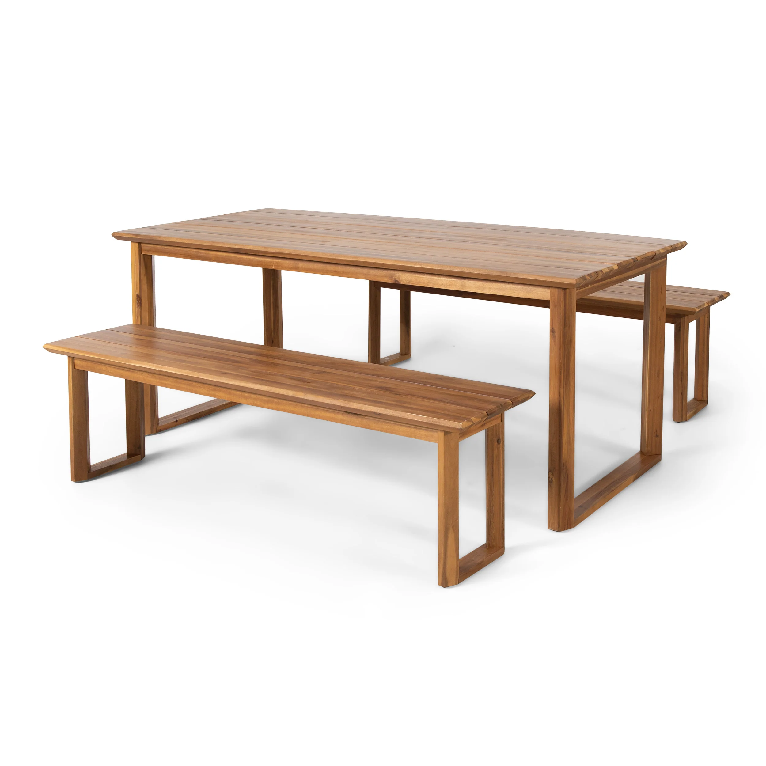 Conifer Outdoor Acacia Wood 3 Piece Picnic Set - furnishings