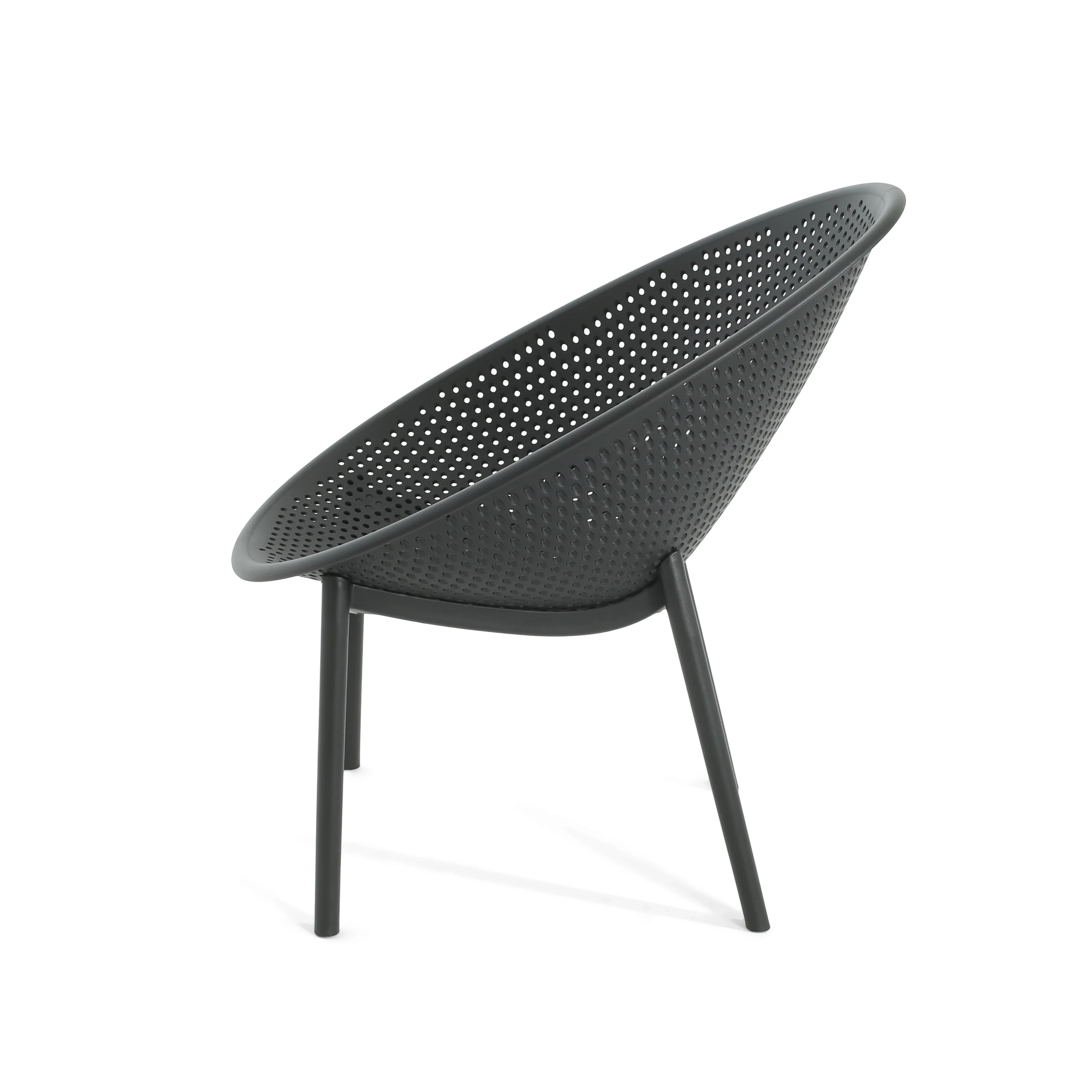 Indoor & Outdoor Polypropelene Plastic Gable Accent Chair, Set of 2 - furnishings