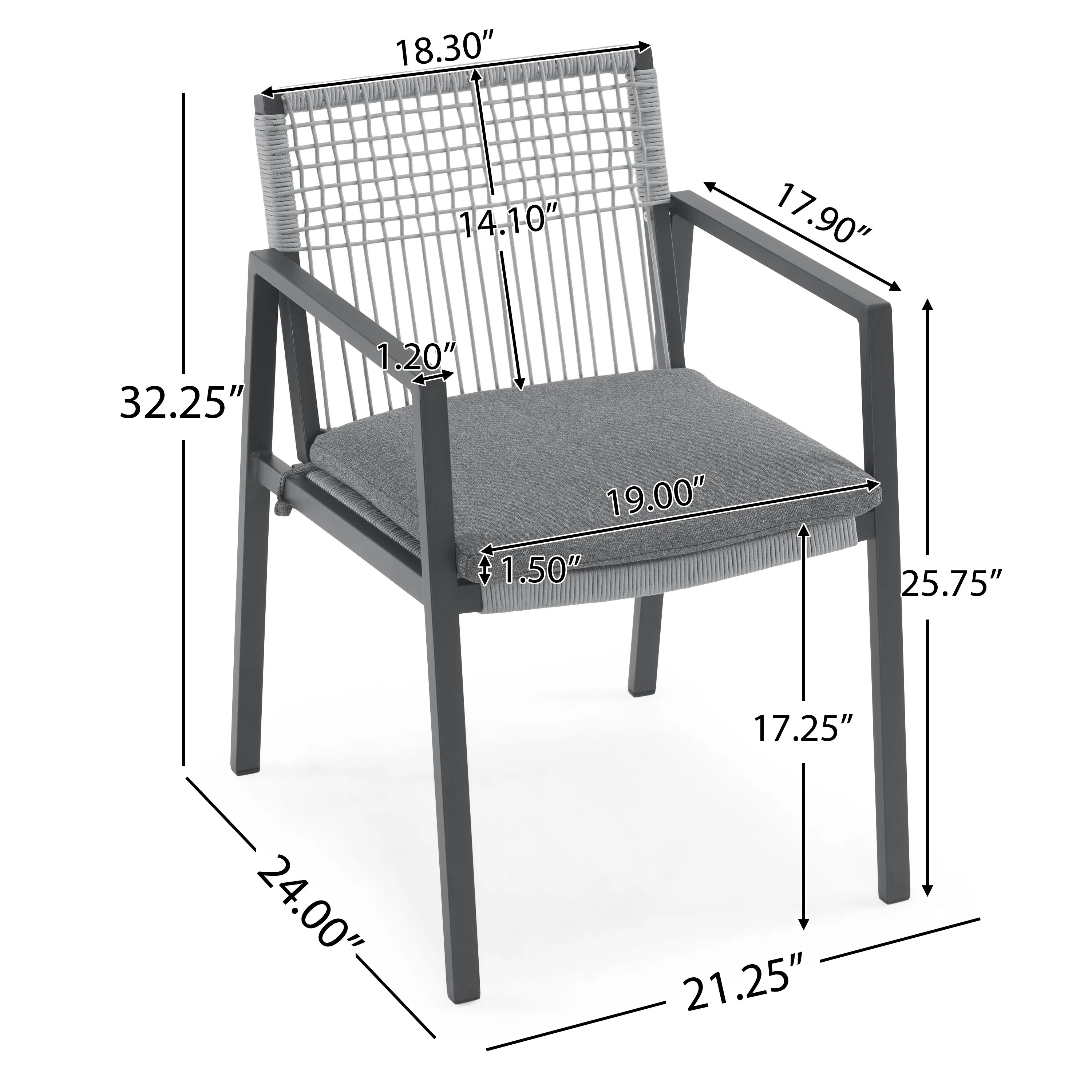 Biornell Outdoor Patio Upholstered Arm Dining Chair - furnishings