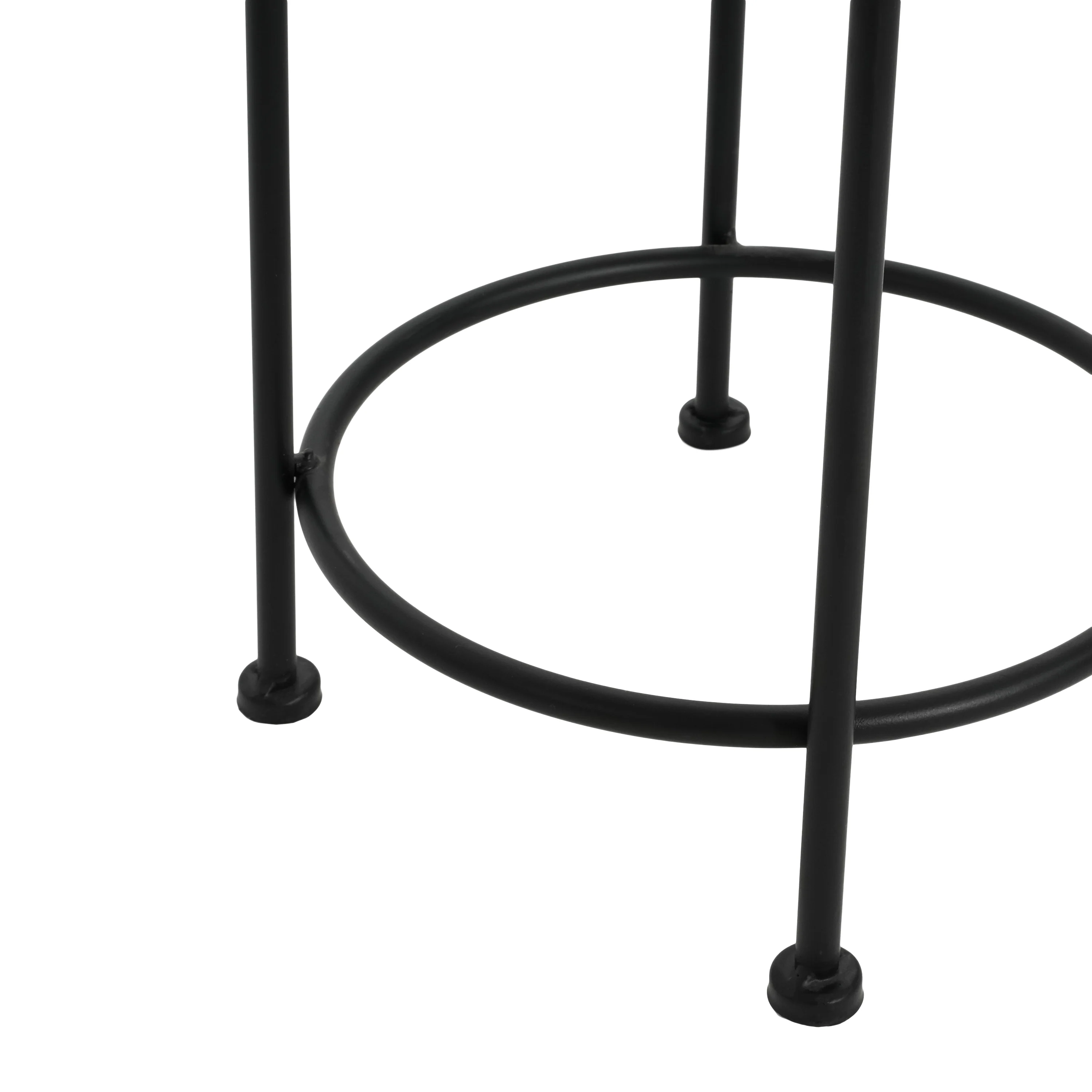 Caius Outdoor Patio Plant Stands, Ceramic Tile, Iron, Set of 3 - furnishings