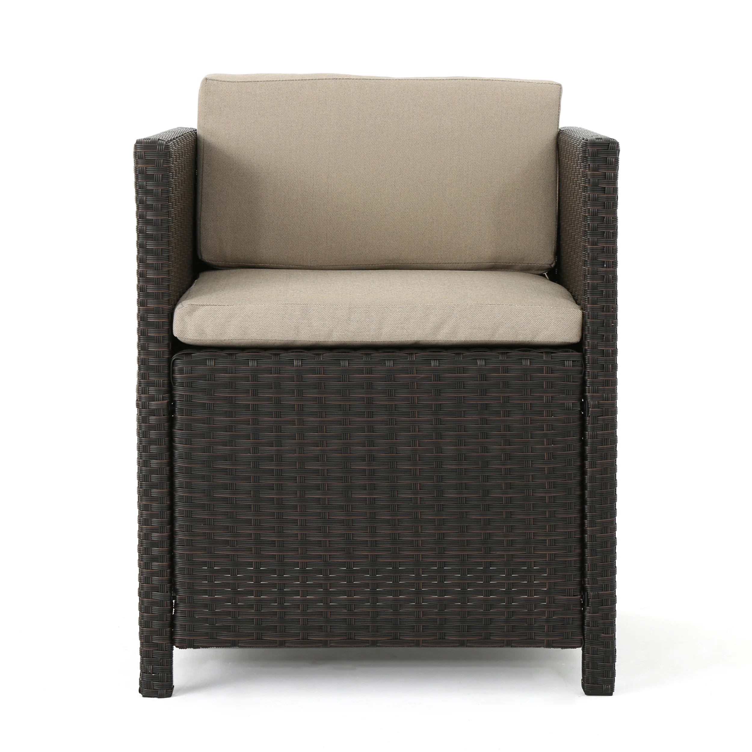 Pueblo Outdoor Wicker 5Pc Dining Set w/ Water Resistant Cushions - furnishings