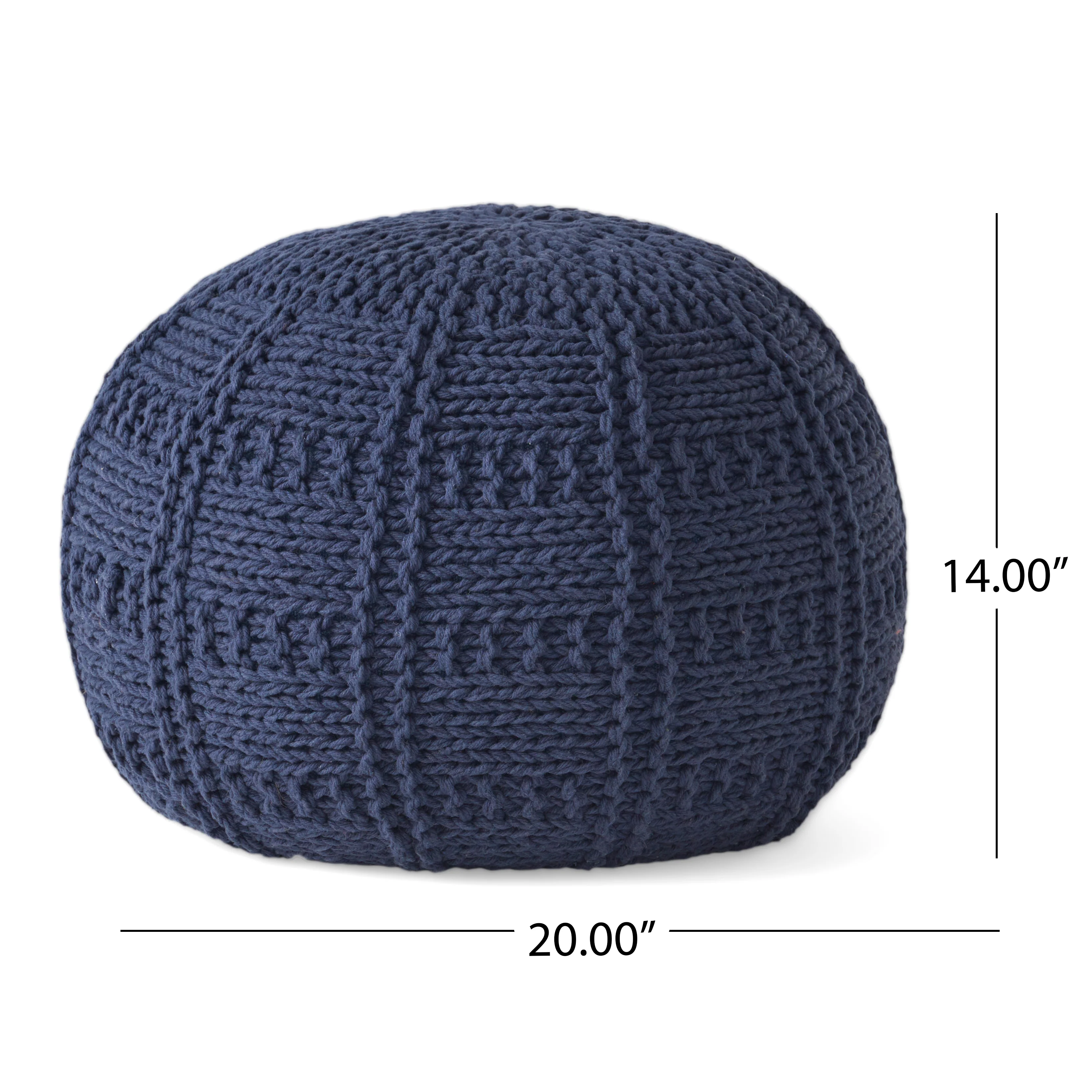 Valentine Handcrafted Modern Fabric Pouf - furnishings