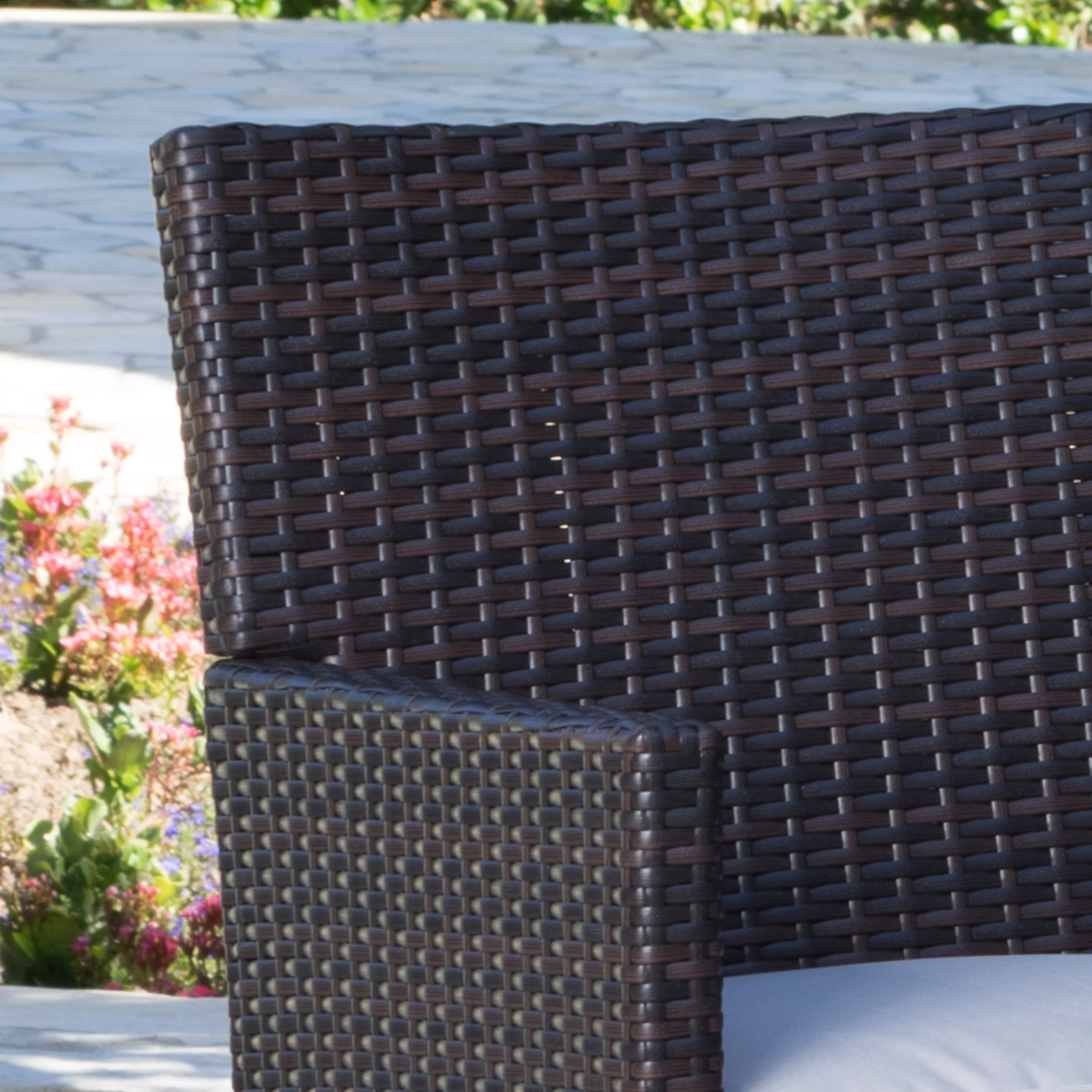 Arlone Outdoor 7 Piece Wicker Dining Set with Aluminum Framed Dining Table - furnishings