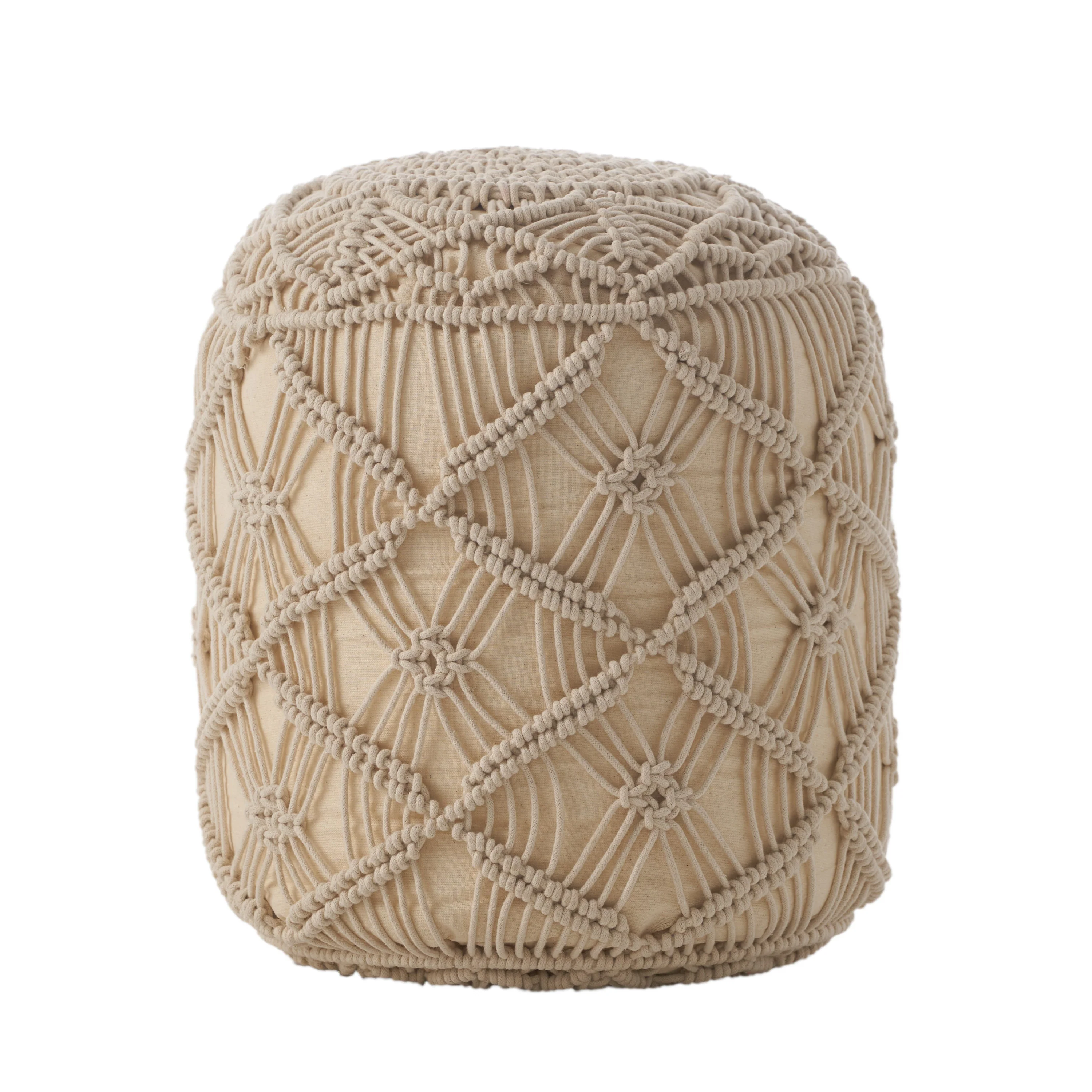 Shashwat Macrame Cube Pouf - furnishings