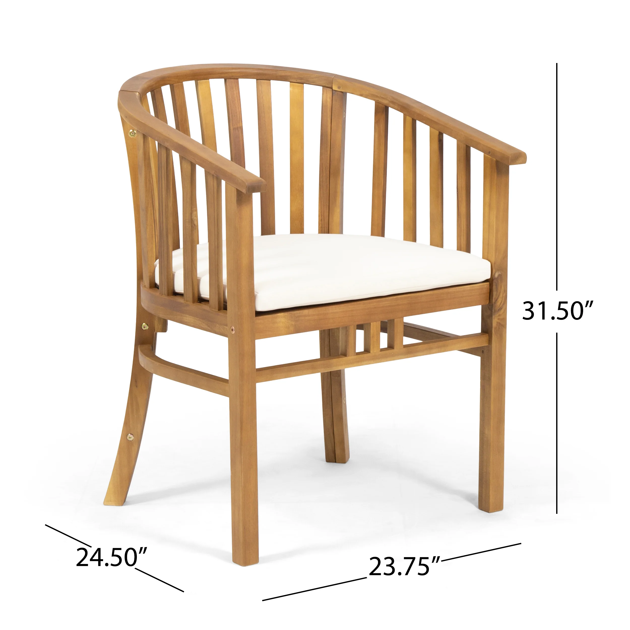 Rosin Outdoor Expandable 6 Seater Acacia Wood Dining Set - furnishings
