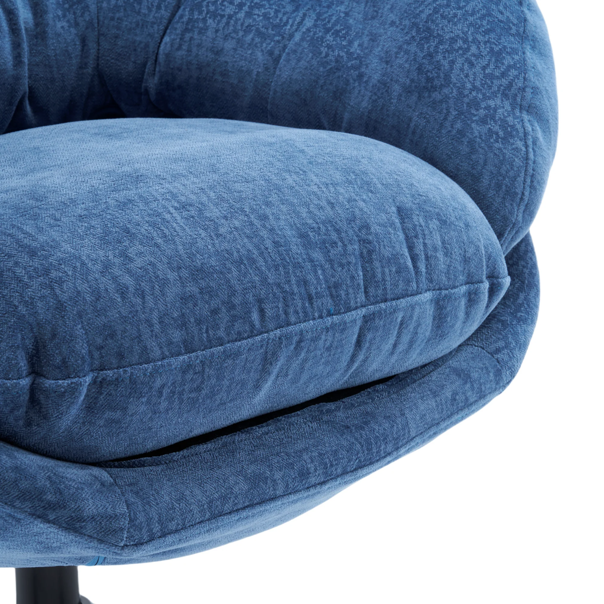 Olevate Chenille Upholstered 360 degree Swivel Arm Chair, Metal Cross-shape legs - furnishings