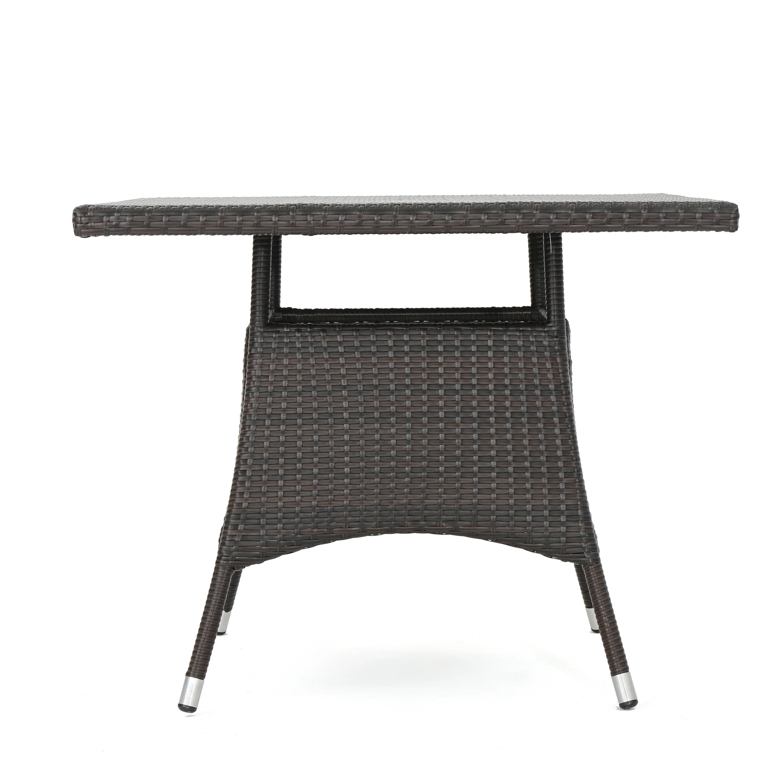 Clinton Outdoor 5-piece Brown Wicker Dining Set - furnishings