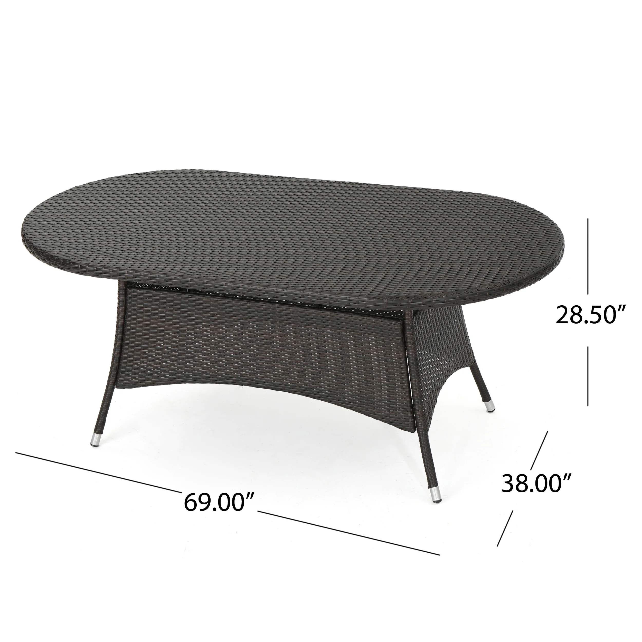 Cyril Outdoor 5 Piece Wicker Round Dining Set with Water Resistant Cushions - furnishings