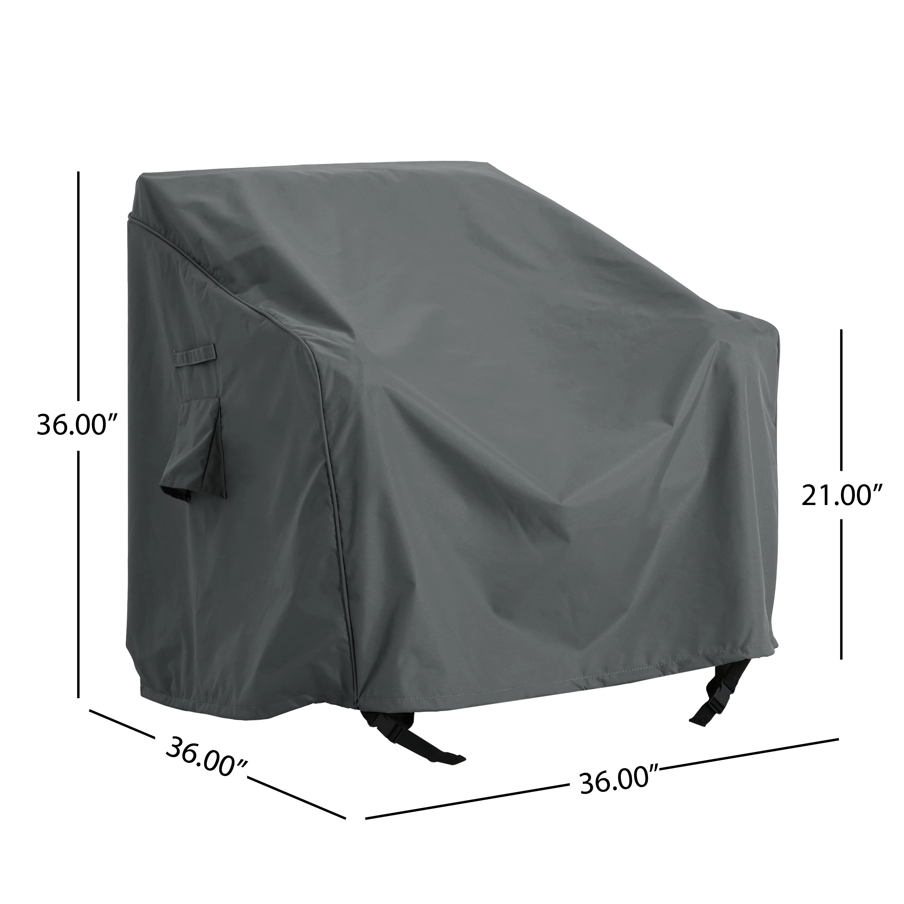Eclate Sauqre Water Resistant Outdoor Patio Club Chair Covers, Set of 2 - furnishings
