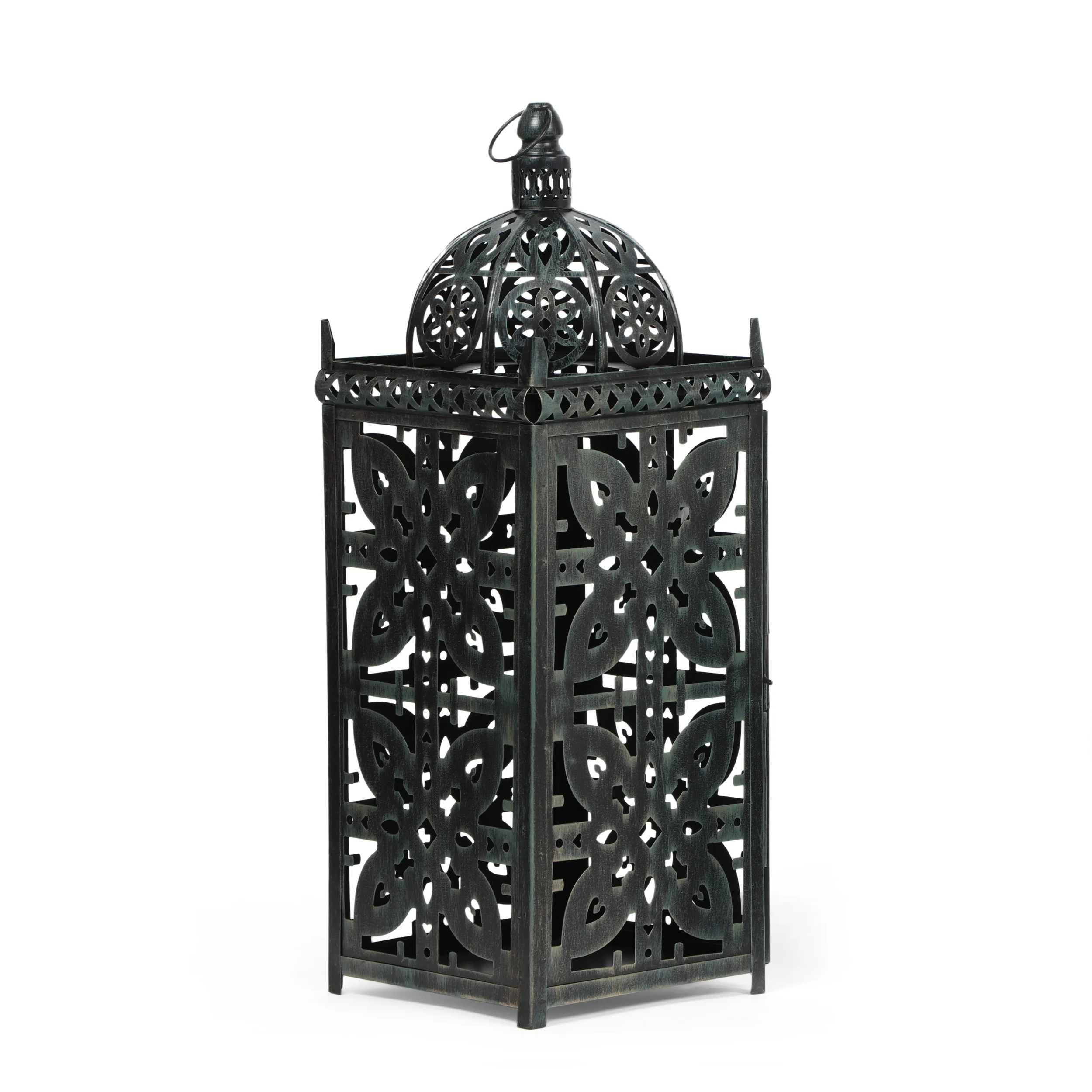 Hamler Shabby Chic Handcrafted Iron Decorative Lantern - furnishings