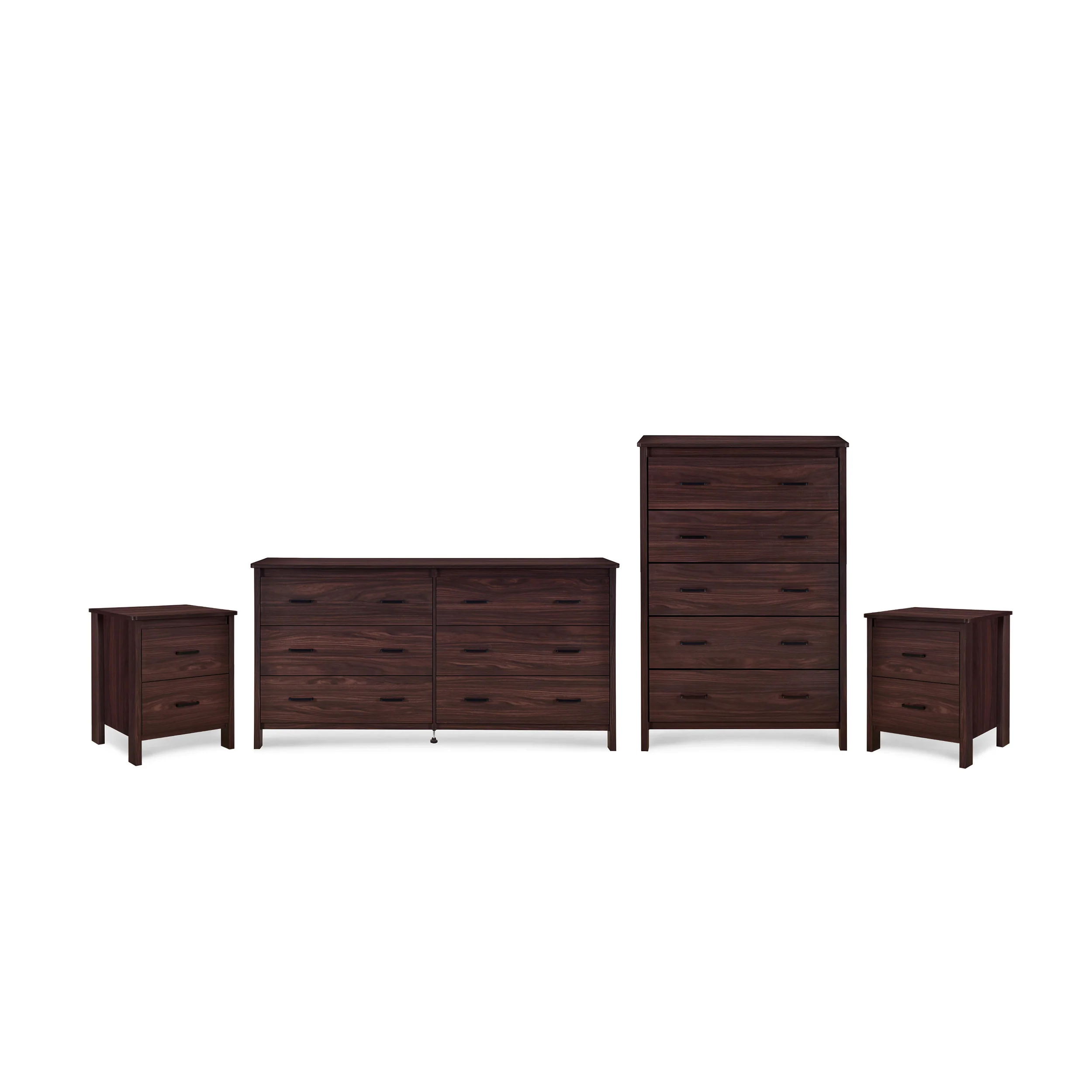 Titeca Contemporary 4 Piece Dresser and Nightstand Set - furnishings
