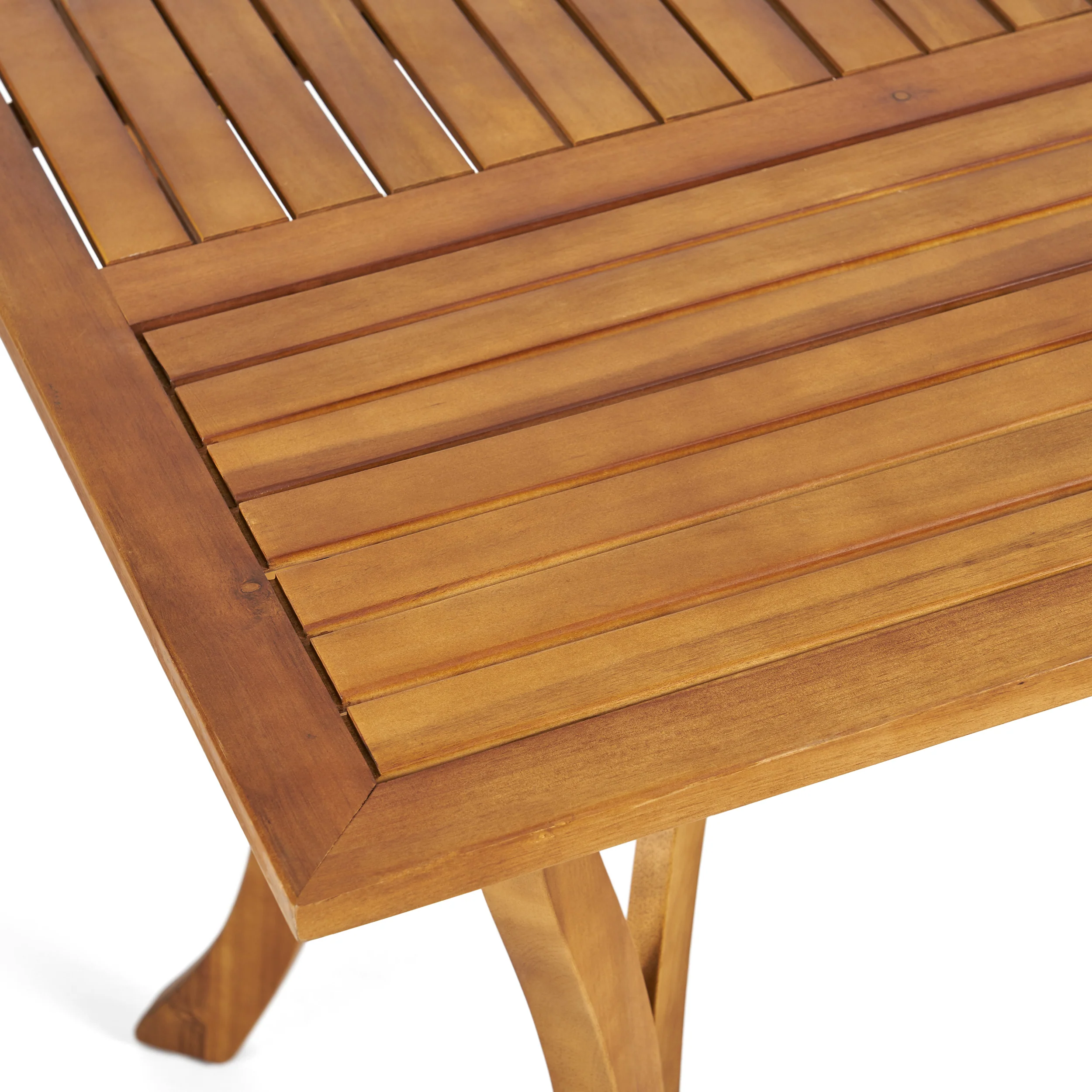 Sagaree Modern Patio Dining Set - Table with 6 Chairs, Wood Finish - furnishings