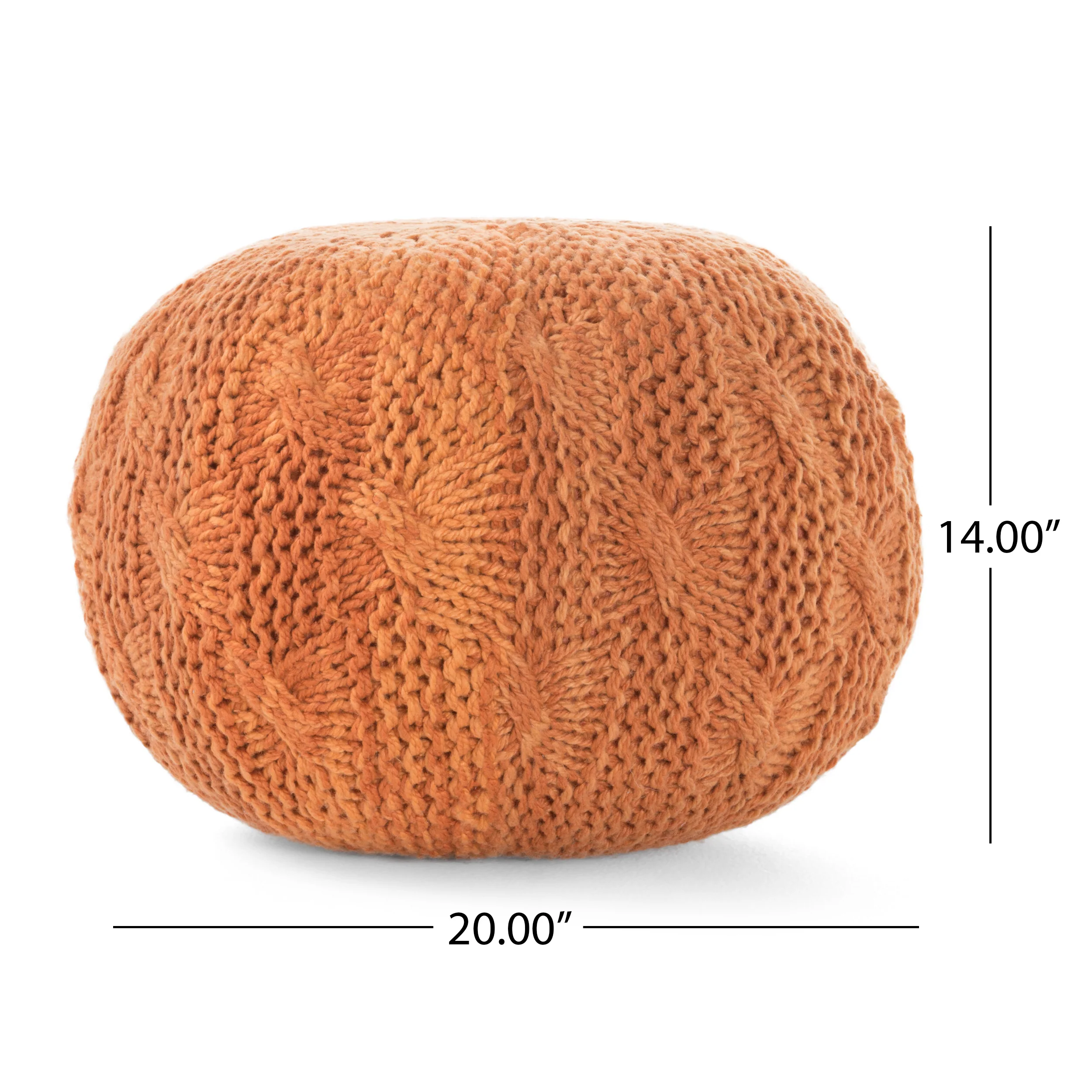 Dahlia Handcrafted Modern Fabric Weave Pouf - furnishings