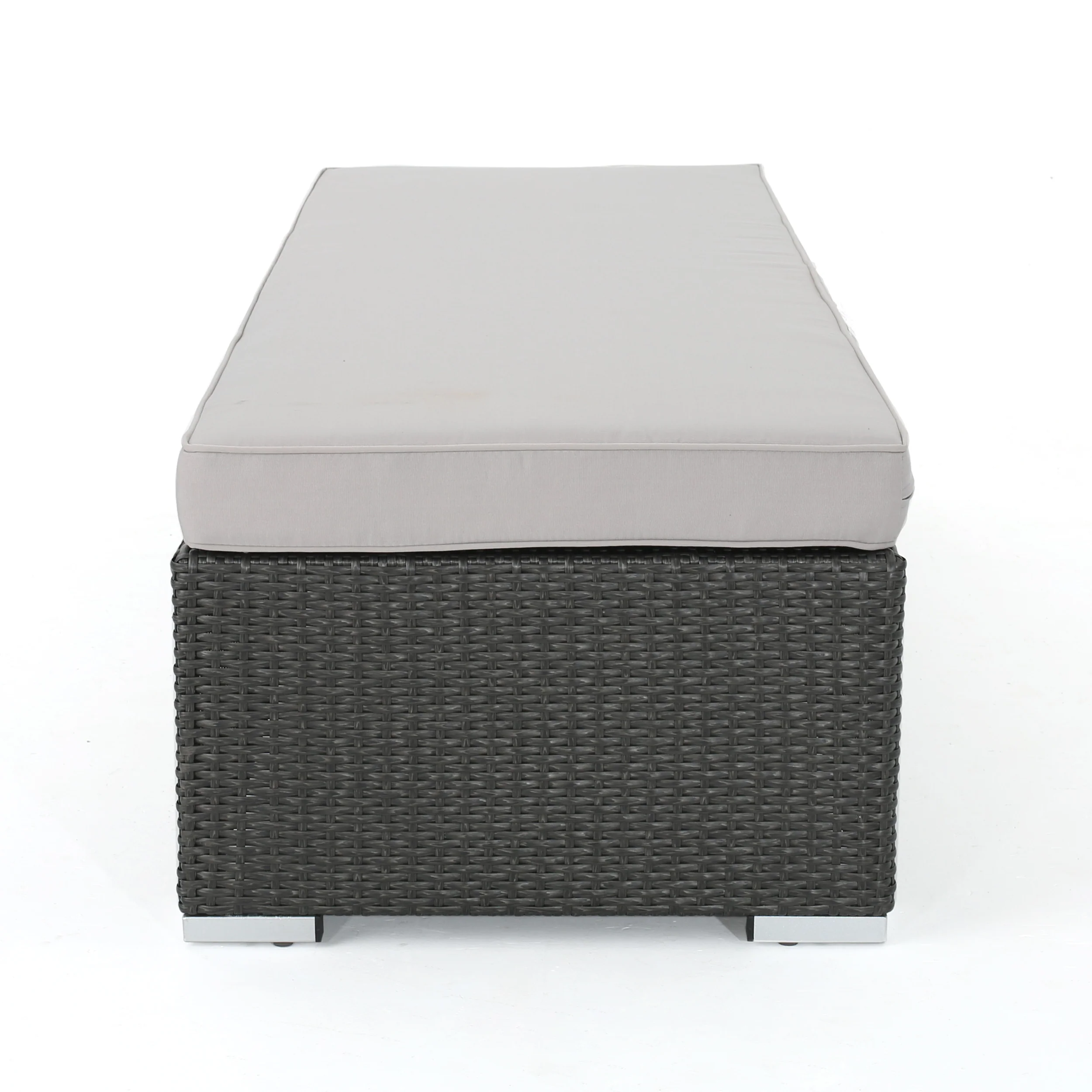 Grayson Outdoor Aluminum Framed Wicker Sofa with Water Resistant Canopy - furnishings