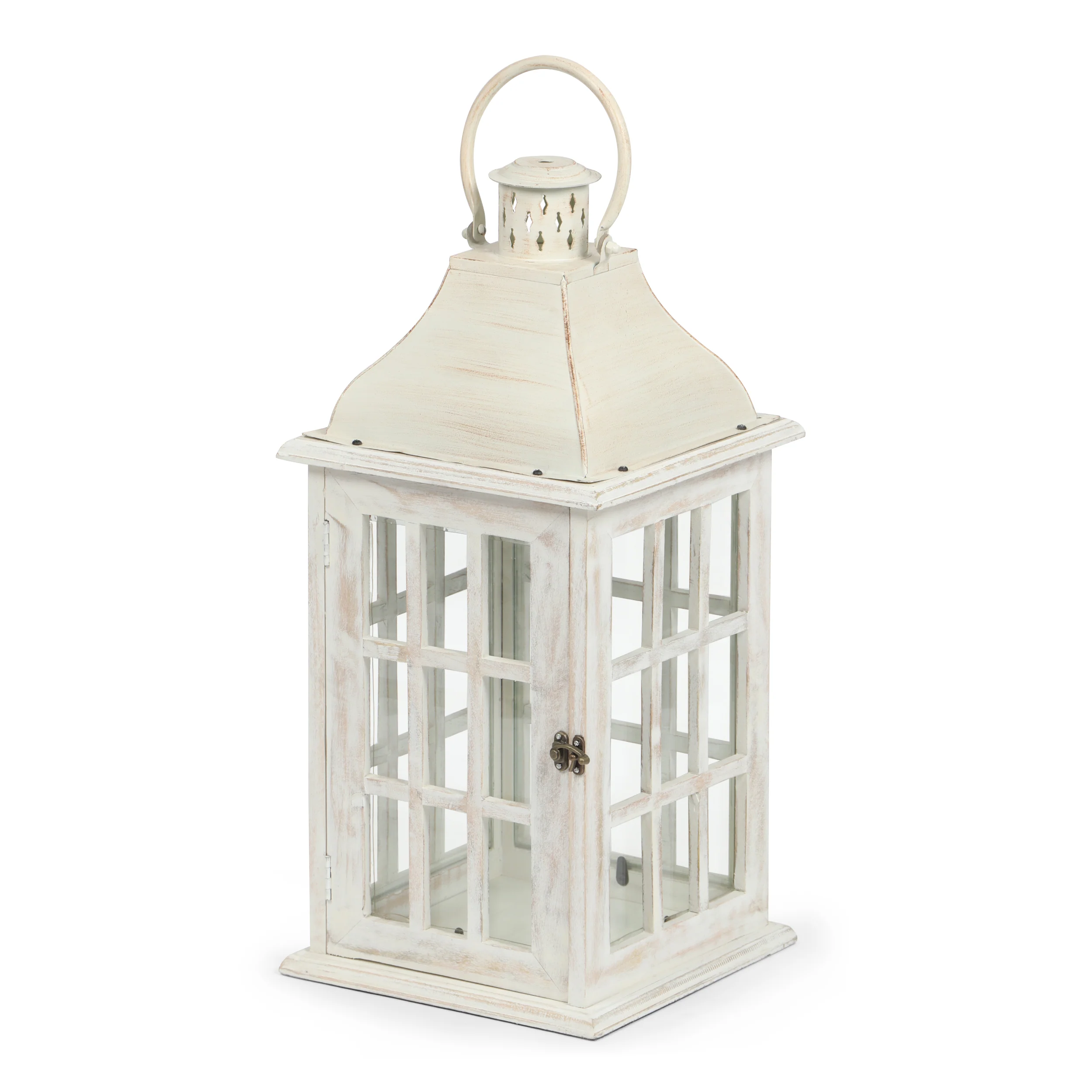 Reigle Coastal Handcrafted Mango Wood Decorative Lantern - furnishings