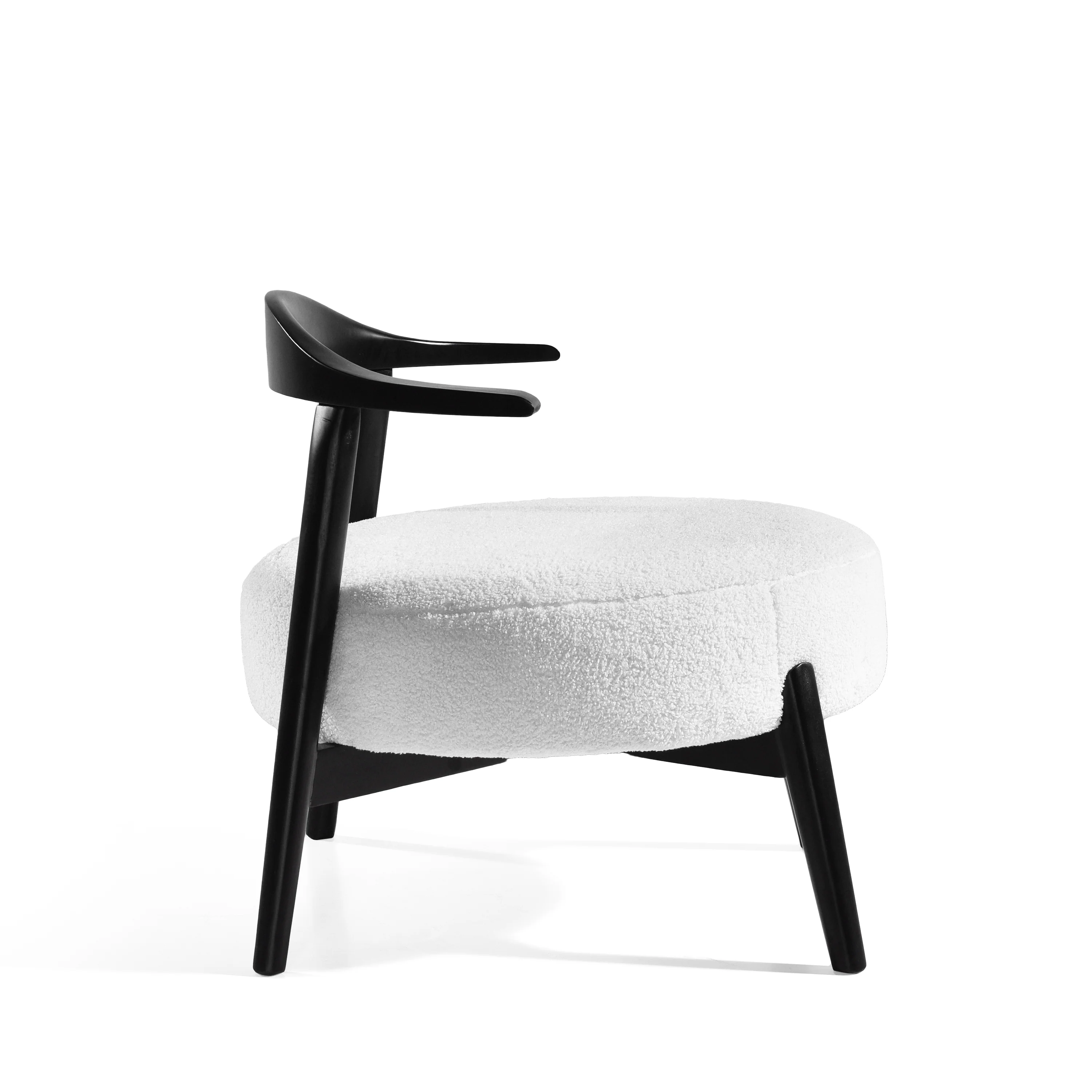 Acamar Acamar Polyester and Birch Wishbone Accent Chair - furnishings
