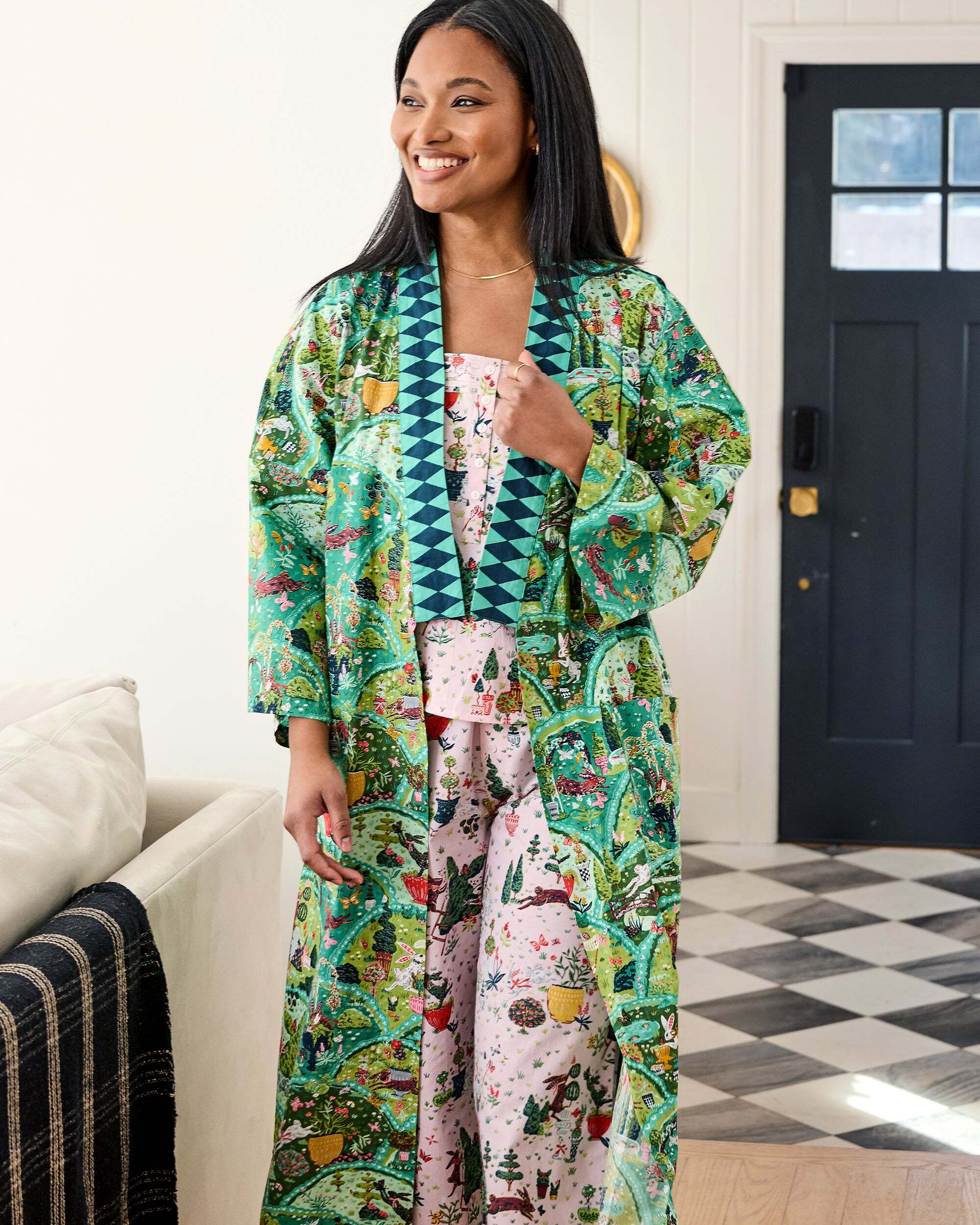 Rabbit Wonderland - Robe - Sage